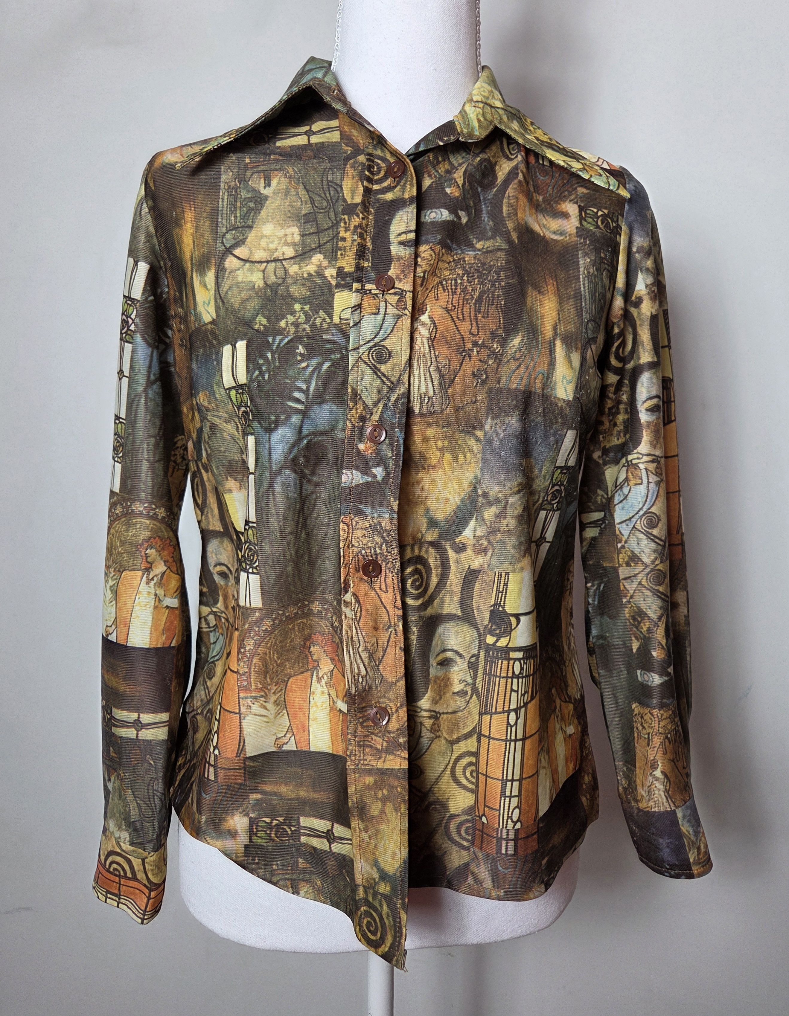 Vintage Vintage 1996 Picasso art printed blouse Size S / US 4 / IT 40 - 1 Thumbnail