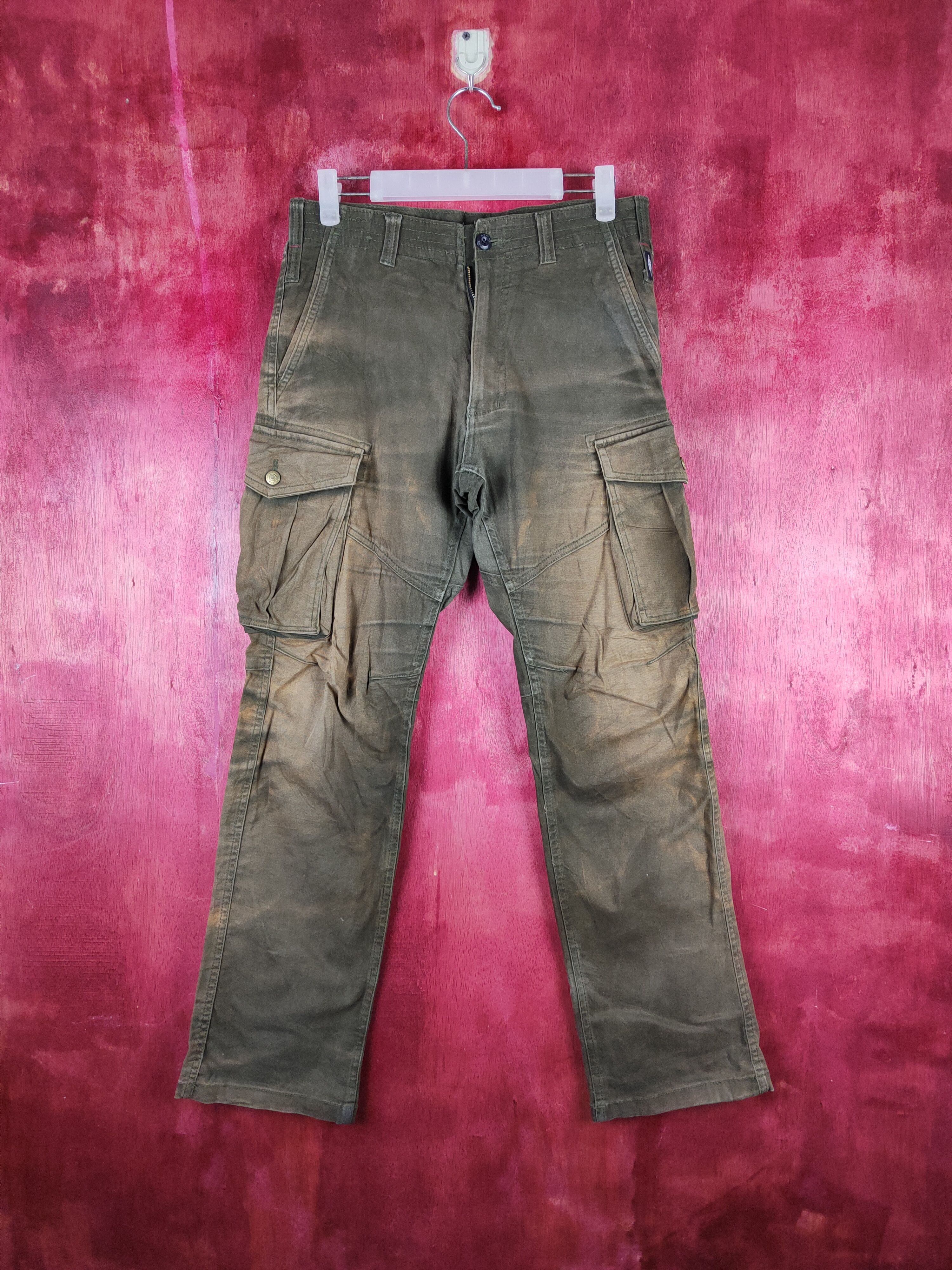 Japanese Brand DL Geride Faded Multipocket Tactical Cargo Pants #S2225 Size US 30 / EU 46 - 1 Thumbnail