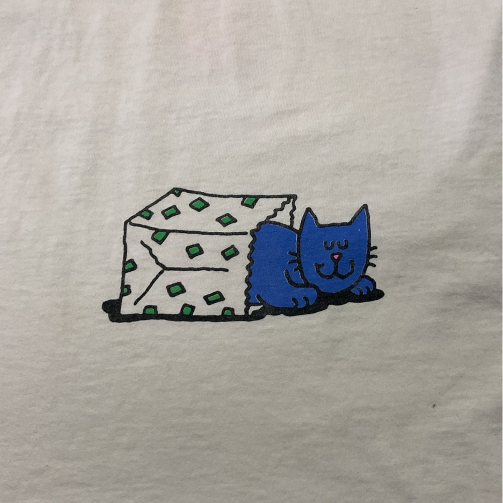 Vintage Vintage 90’s Cats Graphic Beige T-Shirt Size US XL / EU 56 / 4 - 9 Thumbnail