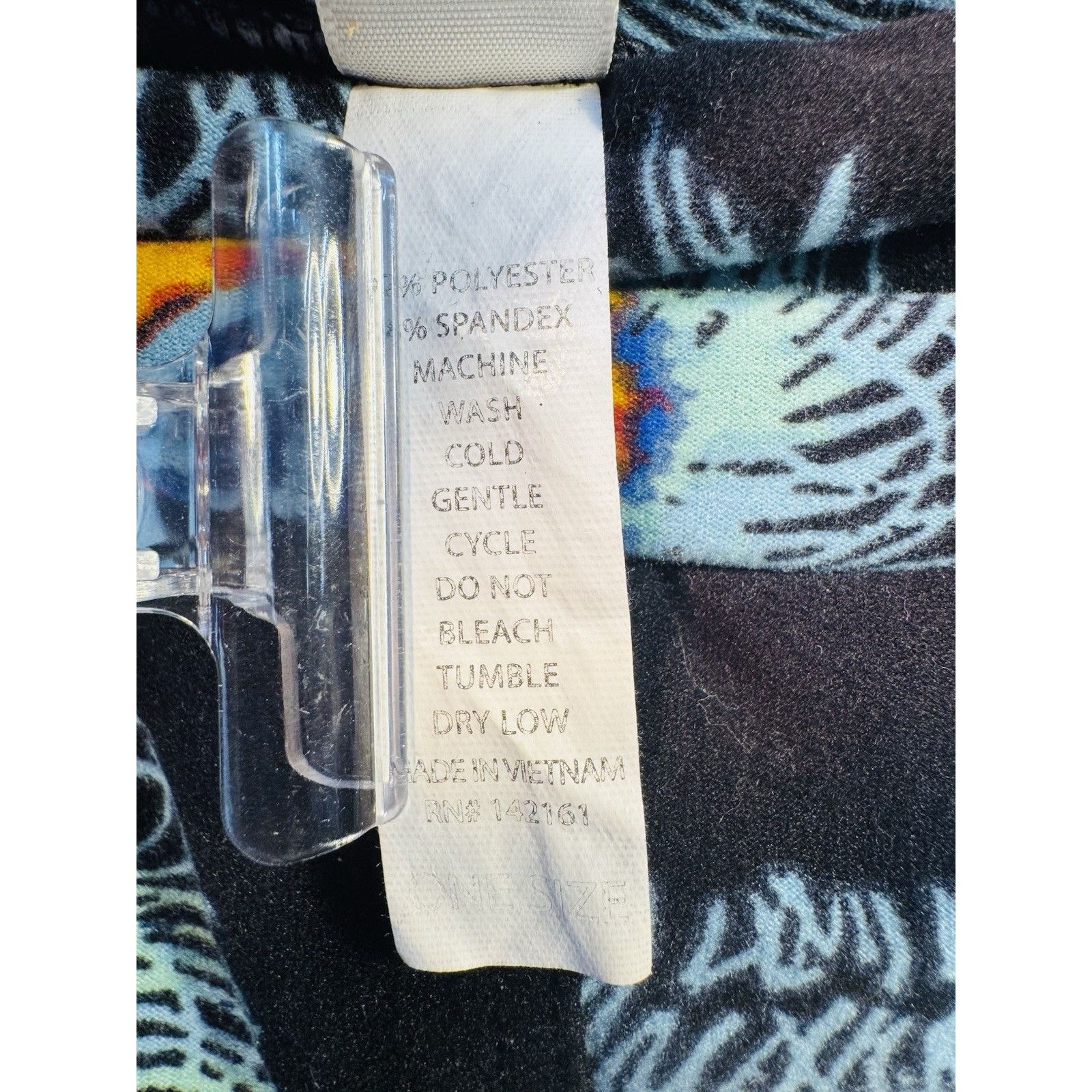 Other LuLaRoe Leggings OS One Size BLACK & BLUE PEACOCK FEATHERS G Size 29" - 3 Thumbnail