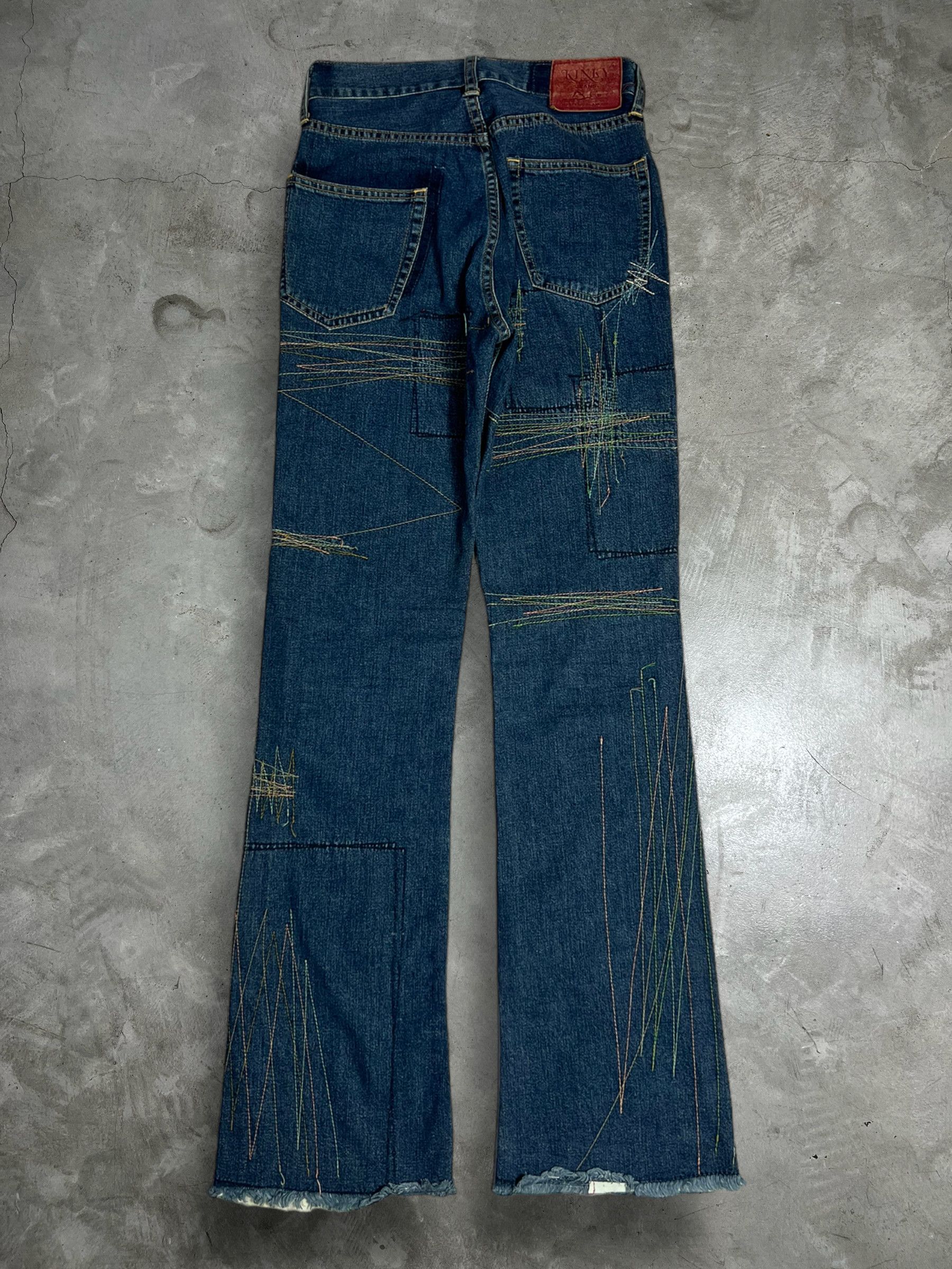 Hysteric Glamour Vtg Kinky Jeans HYSTERIC GLAMOUR Embroidered Denim GTMPT540 Size 25" / US 0 / IT 36 - 10 Thumbnail