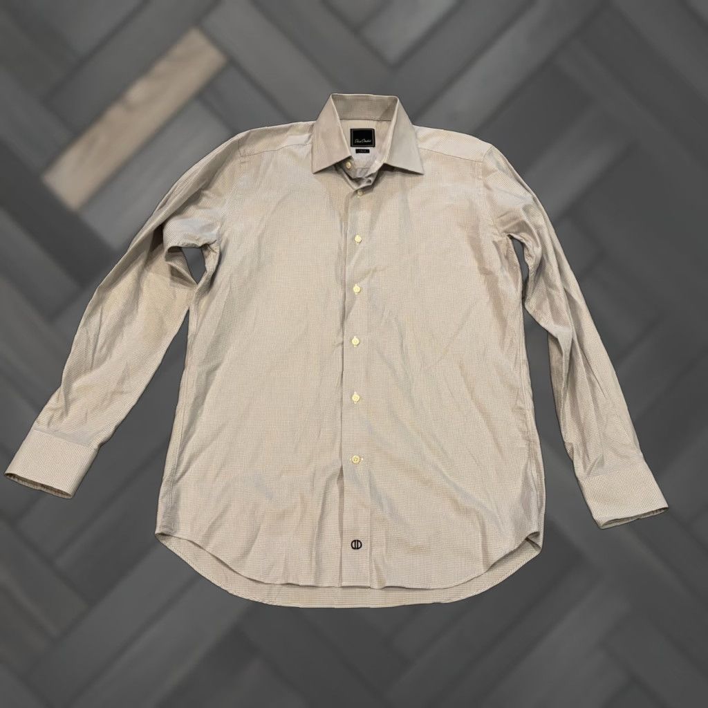 David Donahue David Donahue Shirt Mens Gray Check Trim Fit Long Sleeve Button-Up 16 34/35 Slim Casual Formal Business Workwear Women? Size US L / EU 52-54 / 3 - 1 Thumbnail