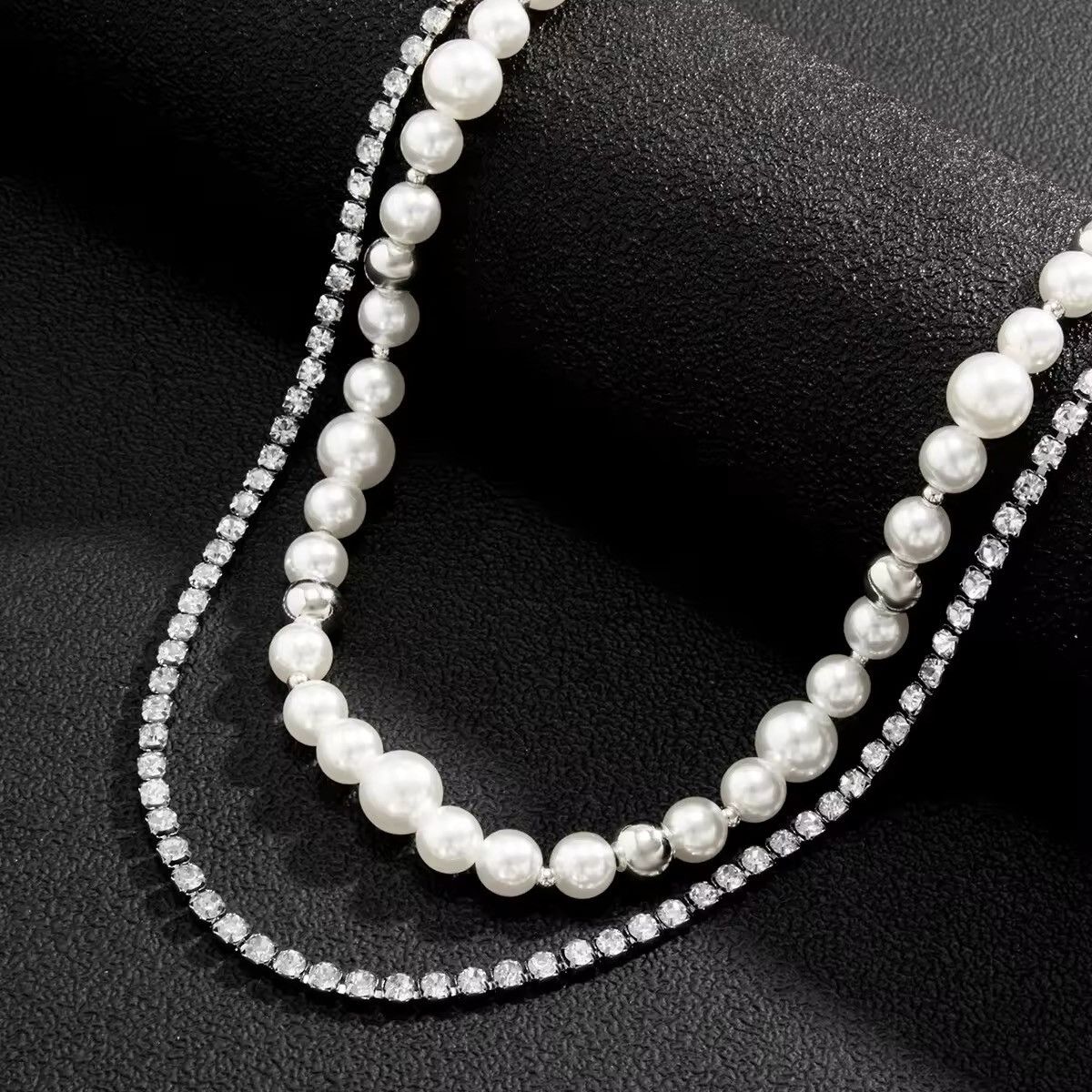 Other Retro Punk Pearl Necklace Diamond Chain Size ONE SIZE - 7 Thumbnail