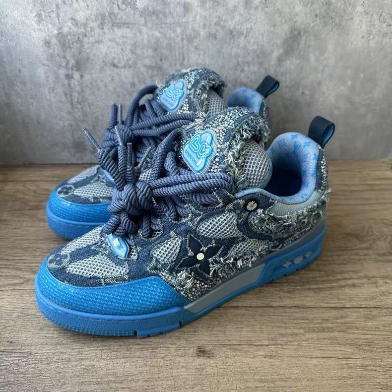 Louis Vuitton Louis Vuitton Skate Sneakers with Crystals - dmc Size US 9 / EU 42 - 1 Thumbnail