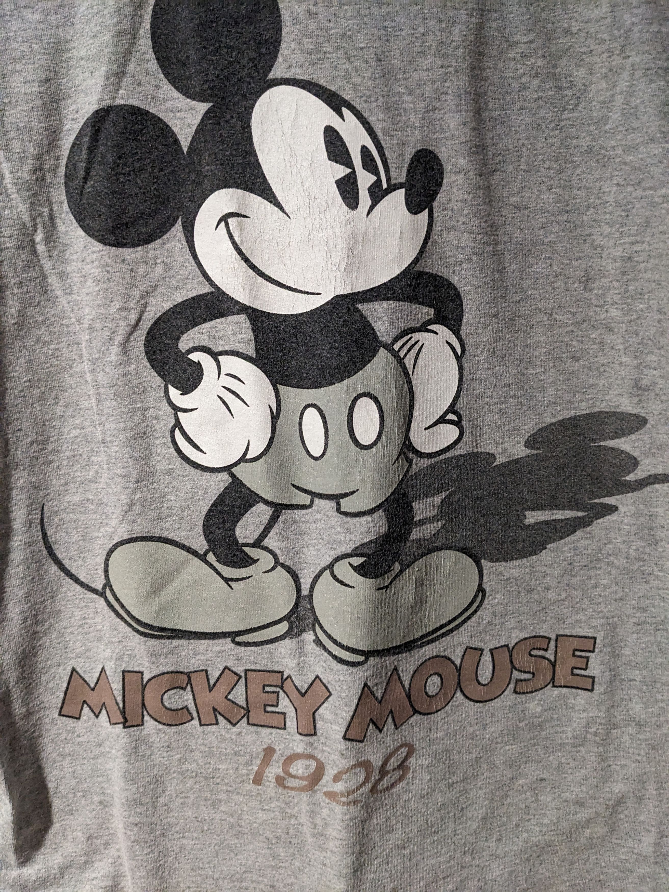 Disney × Vintage Vintage Y2K Disney Classic Mickey Mouse Gray X-Large T-Shirt Size US XL / EU 56 / 4 - 2 Thumbnail