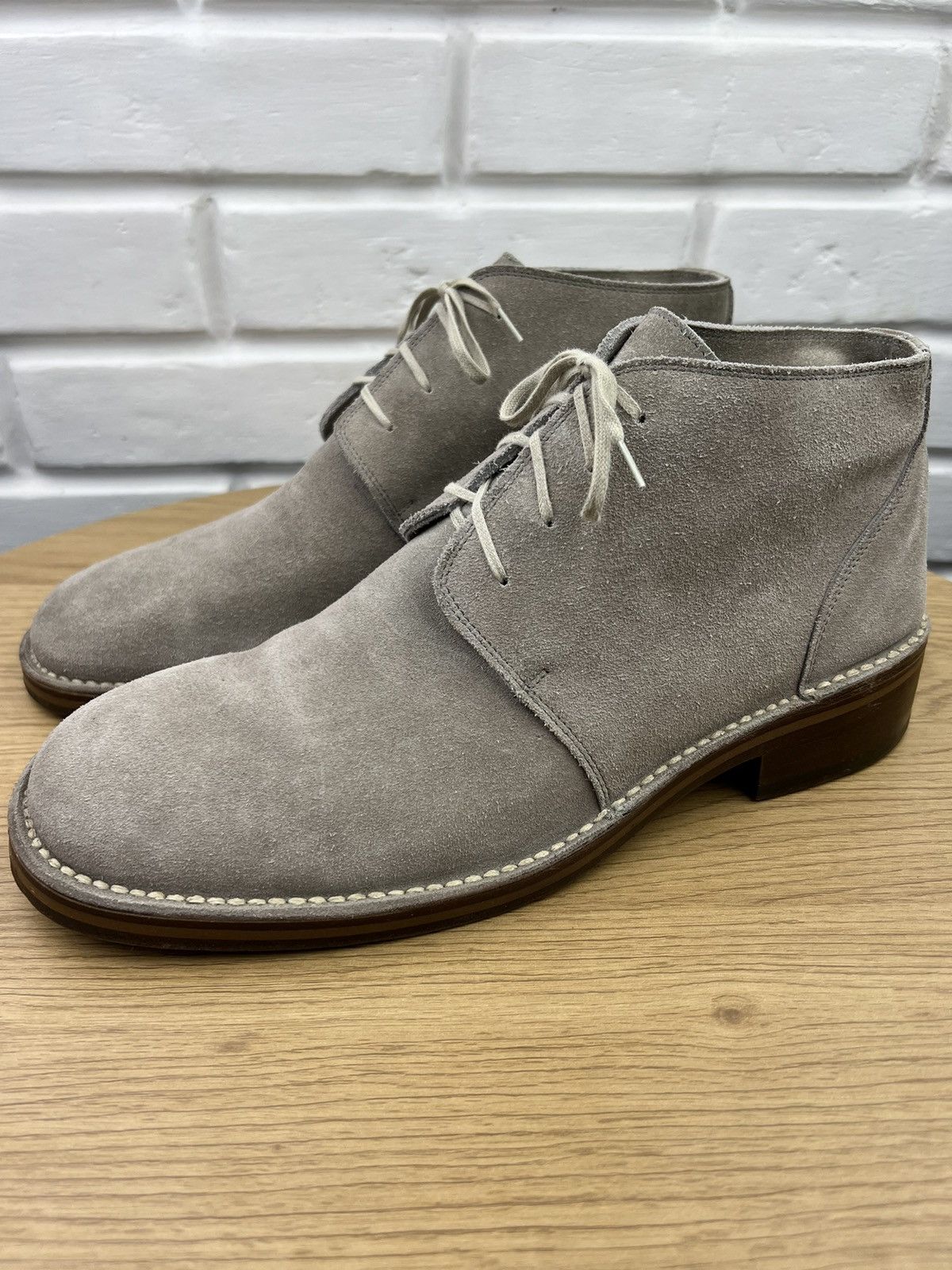 Jil Sander JIL SANDER Boots Suede Desert Shoes Lace Up Gray Men’s Size US 11 / EU 44 - 1 Thumbnail