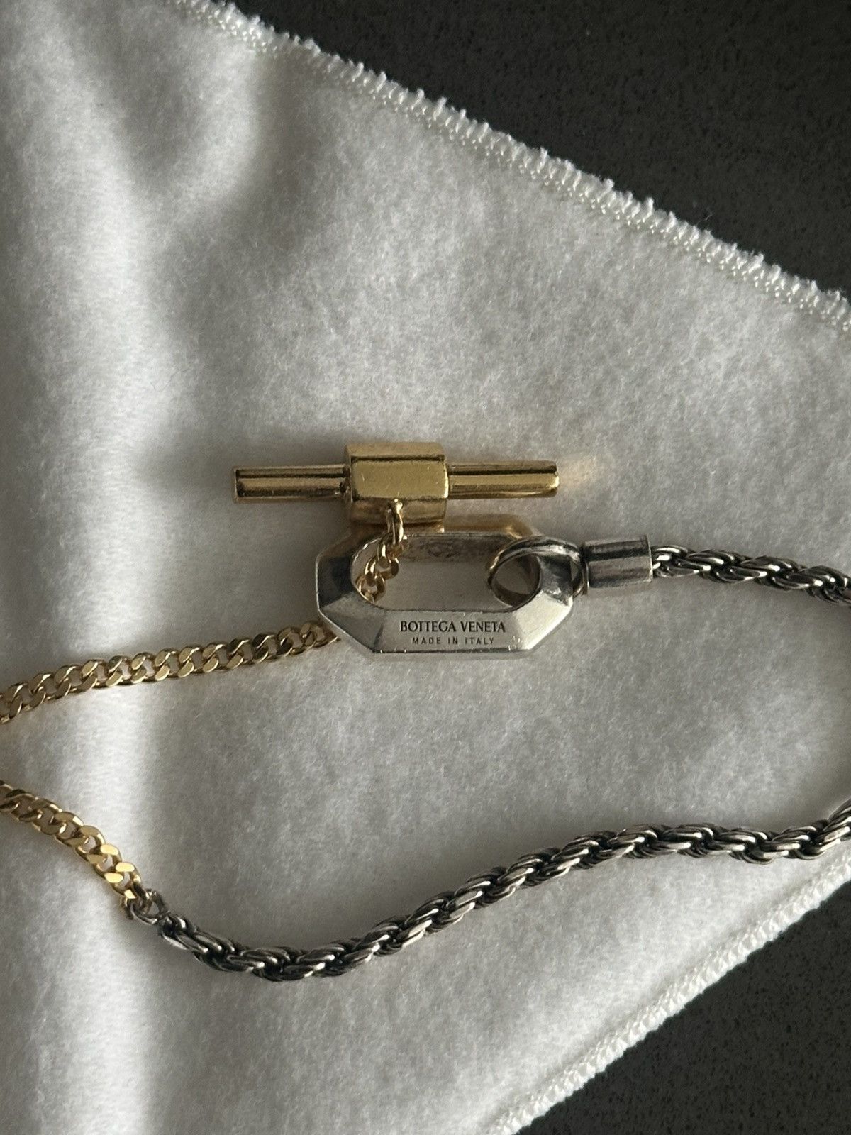 Bottega Veneta Gold & Silver Facet Chain Bracelet Size ONE SIZE - 7 Thumbnail