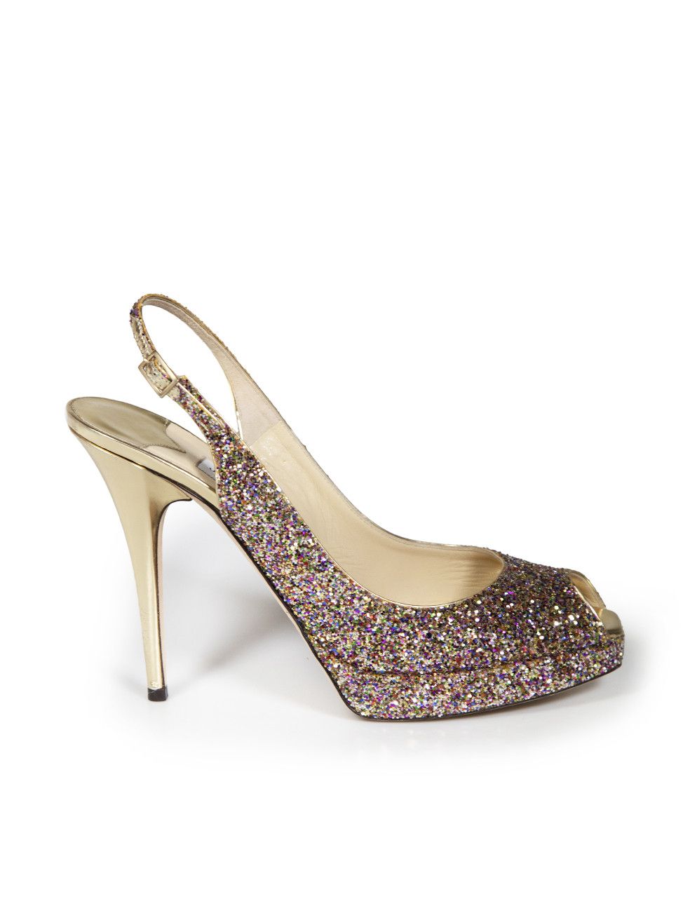 image of Jimmy Choo Glitter Slingback Heel Shoes, Women's (Size 11)