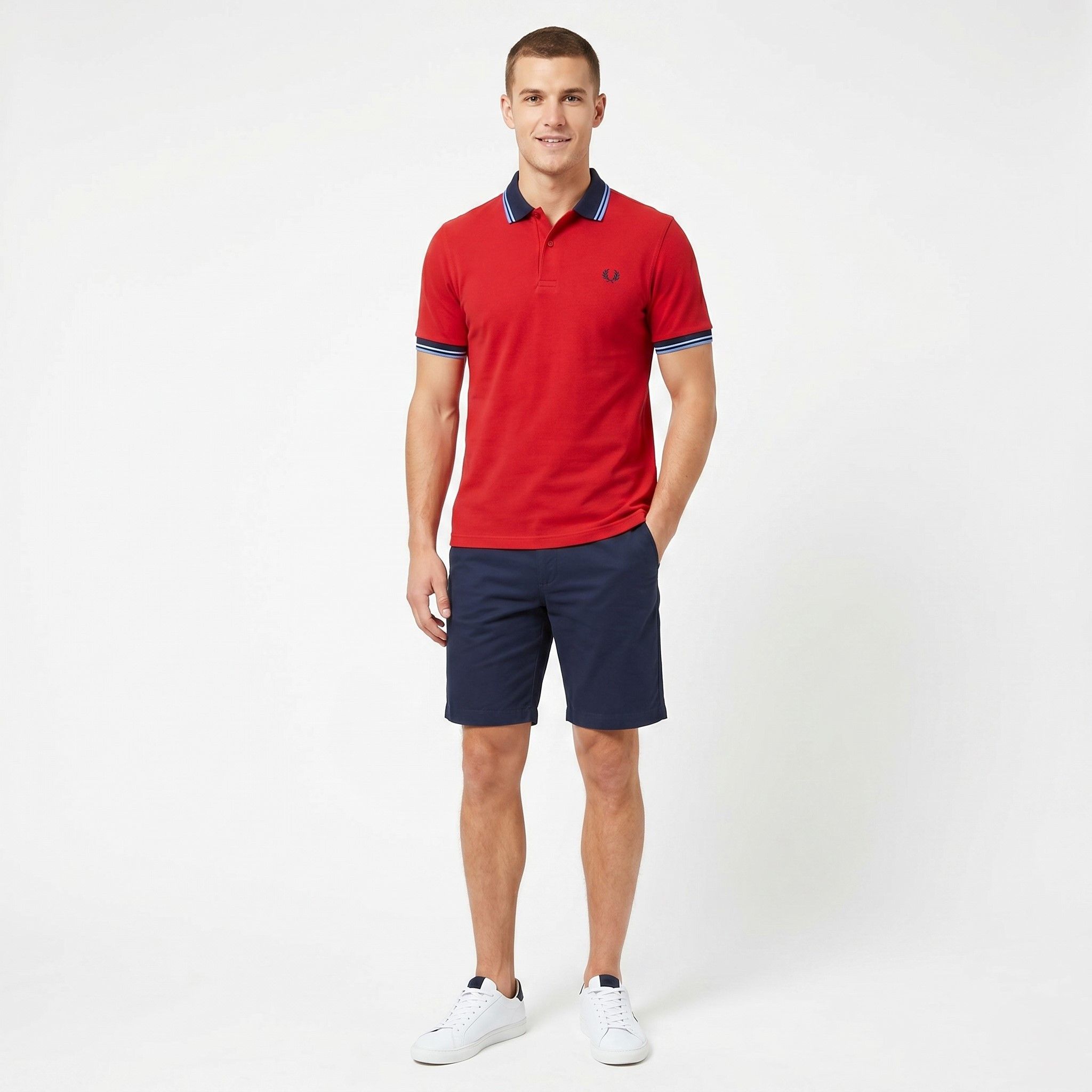 Fred Perry Fred Perry Men 38 (M) Polo Shirt Red England Top 10475 Size US M / EU 48-50 / 2 - 1 Thumbnail