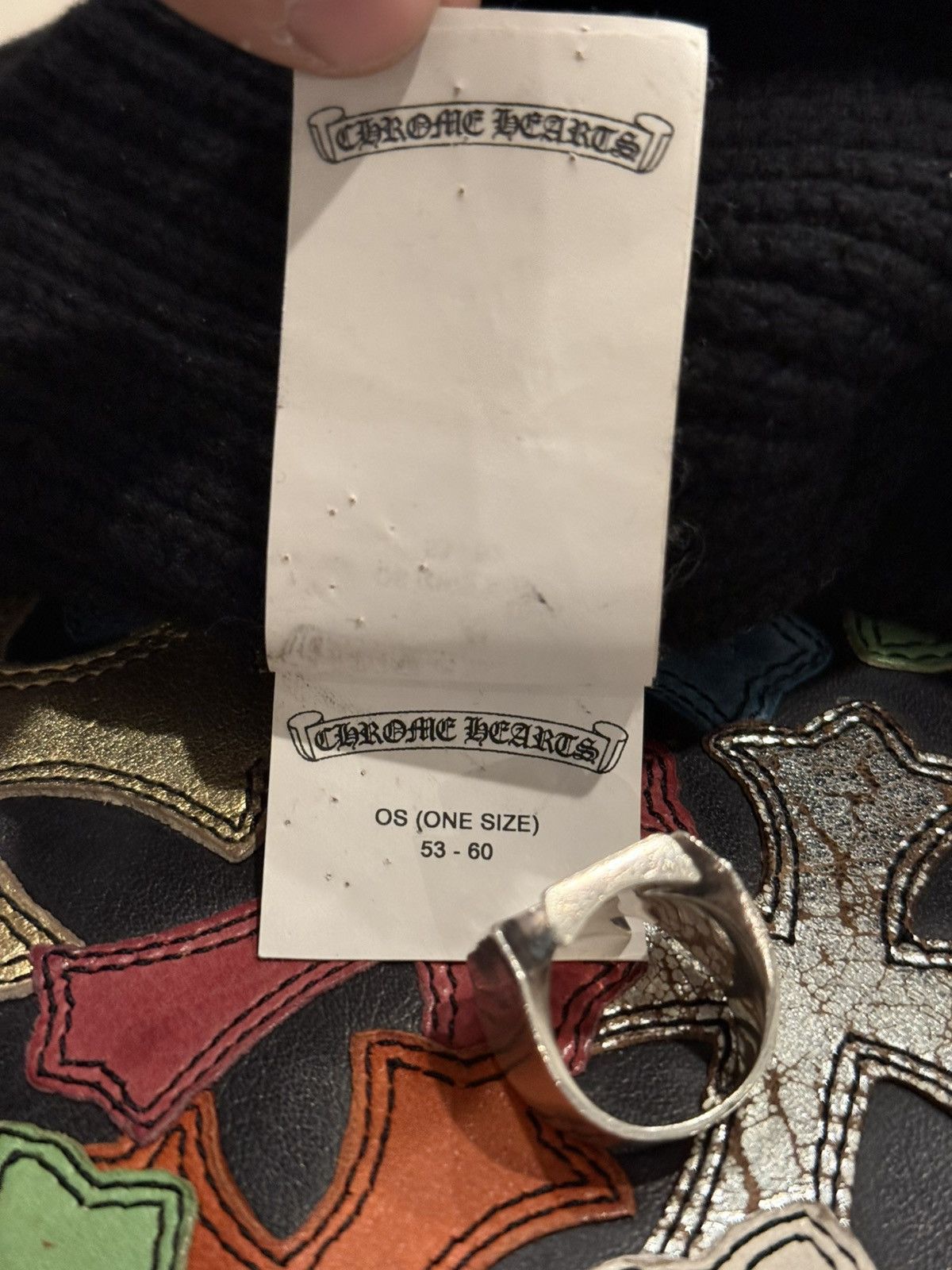 Chrome Hearts Chrome Hearts Cashmere Triple Cross Patch Beanie Size ONE SIZE - 8 Thumbnail
