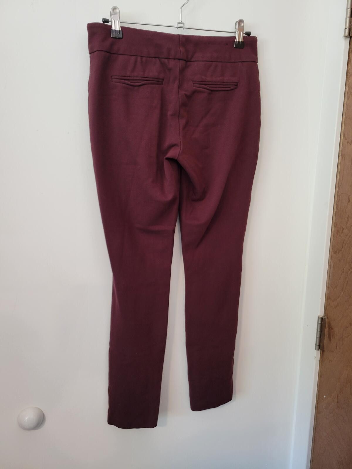 Other Hilary Radley Women's Burgundy Dress Pants Size 28" / US 6 / IT 42 - 2 Thumbnail