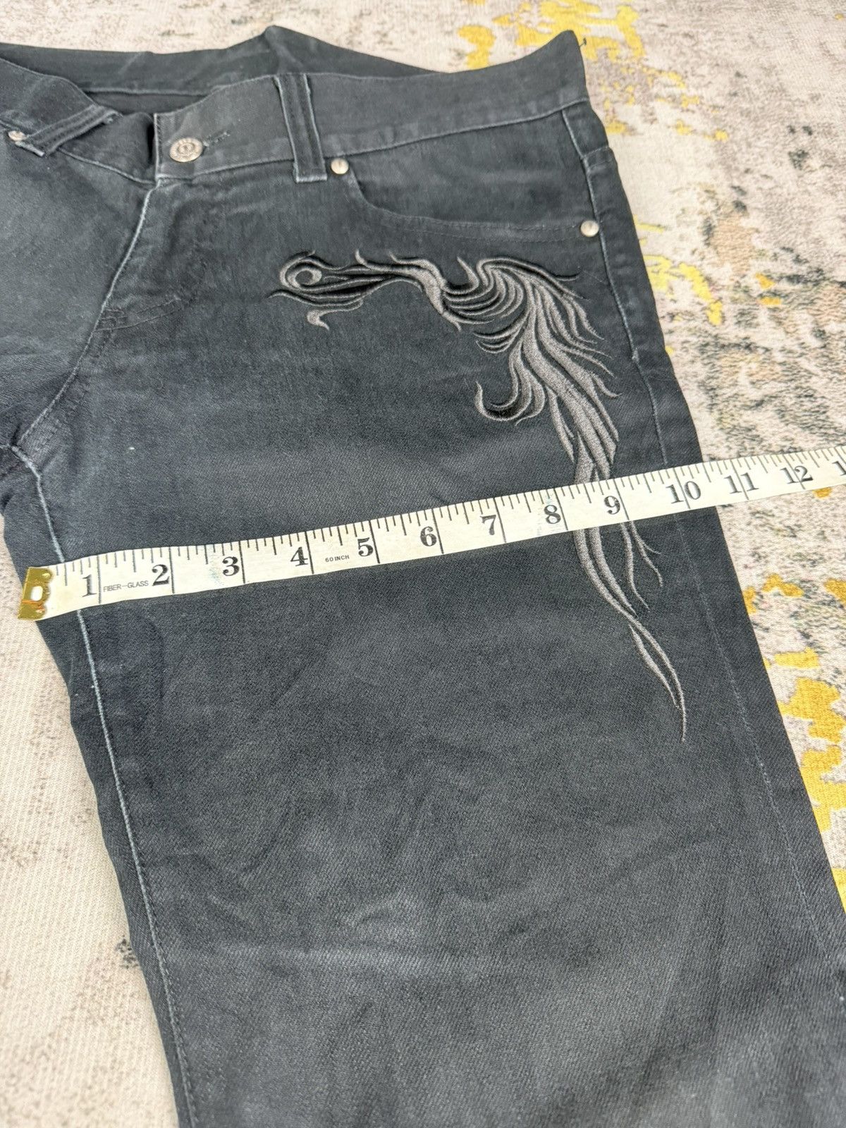 Tornado Mart Rare Tornado Mart Embroider Super Flared Pants Size US 31 - 13 Thumbnail