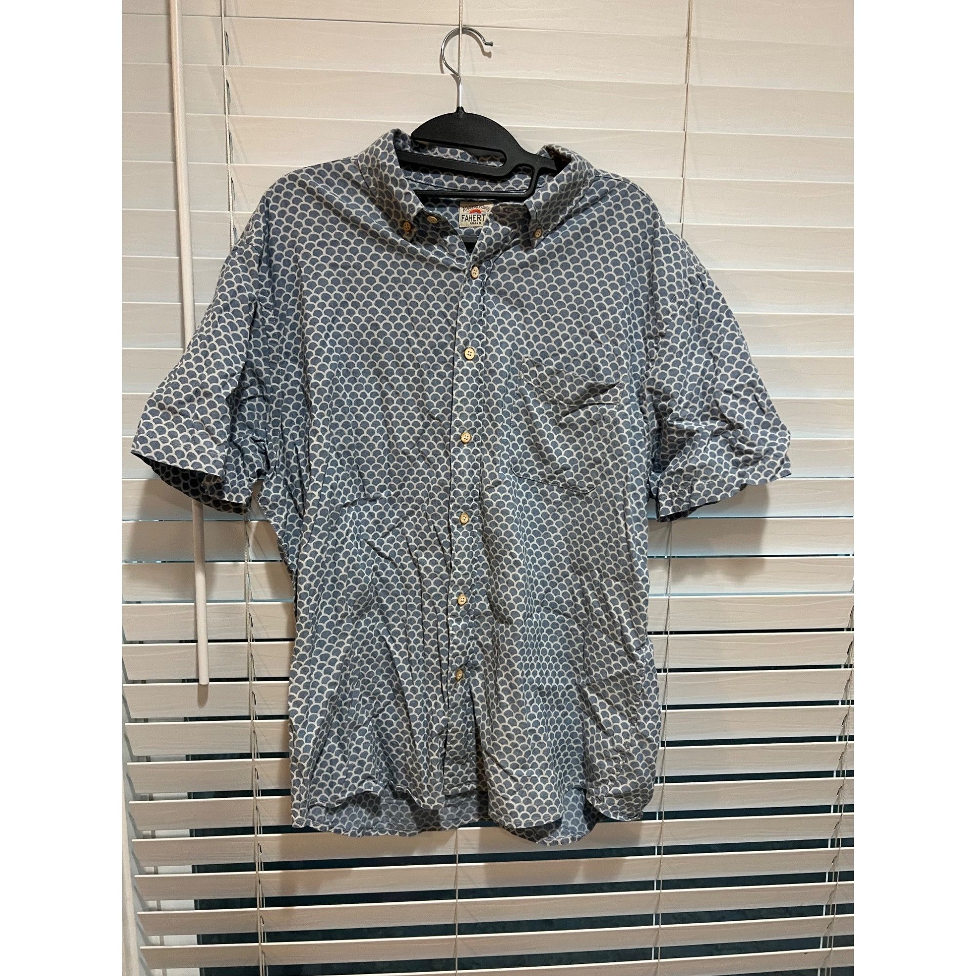 Faherty Faherty Printed Short Sleeve Button Up Shirt - Size L Size US L / EU 52-54 / 3 - 1 Thumbnail