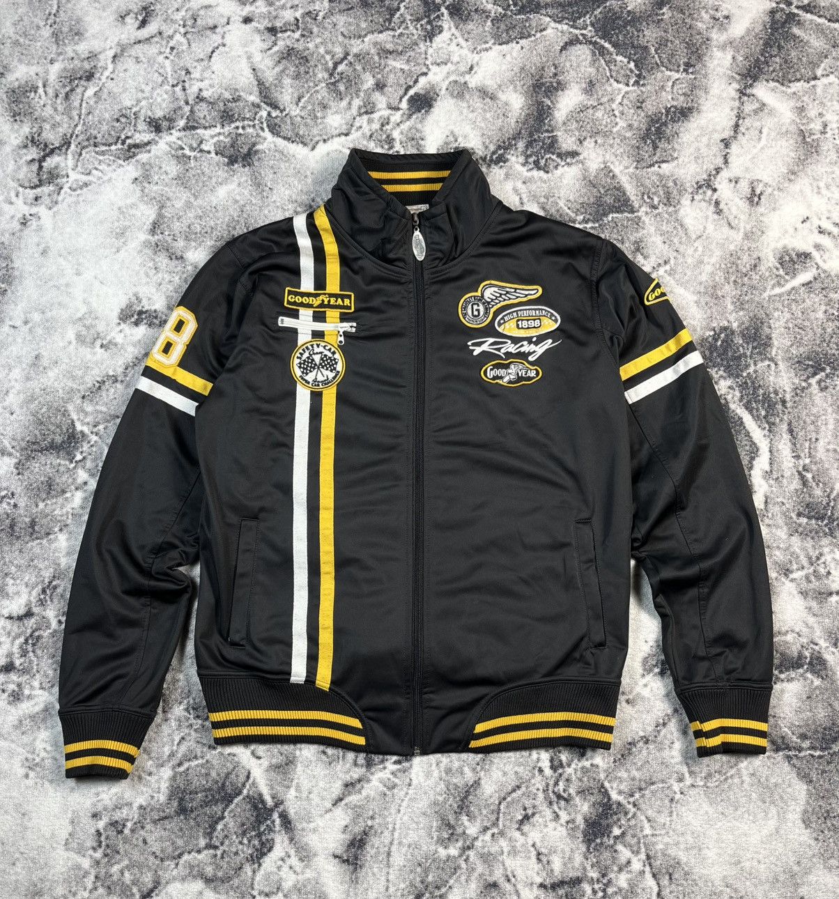 Other Goodyear Racing Jacket Black Yellow Motorsport Y2K Size US XXL / EU 58 / 5 - 2 Thumbnail