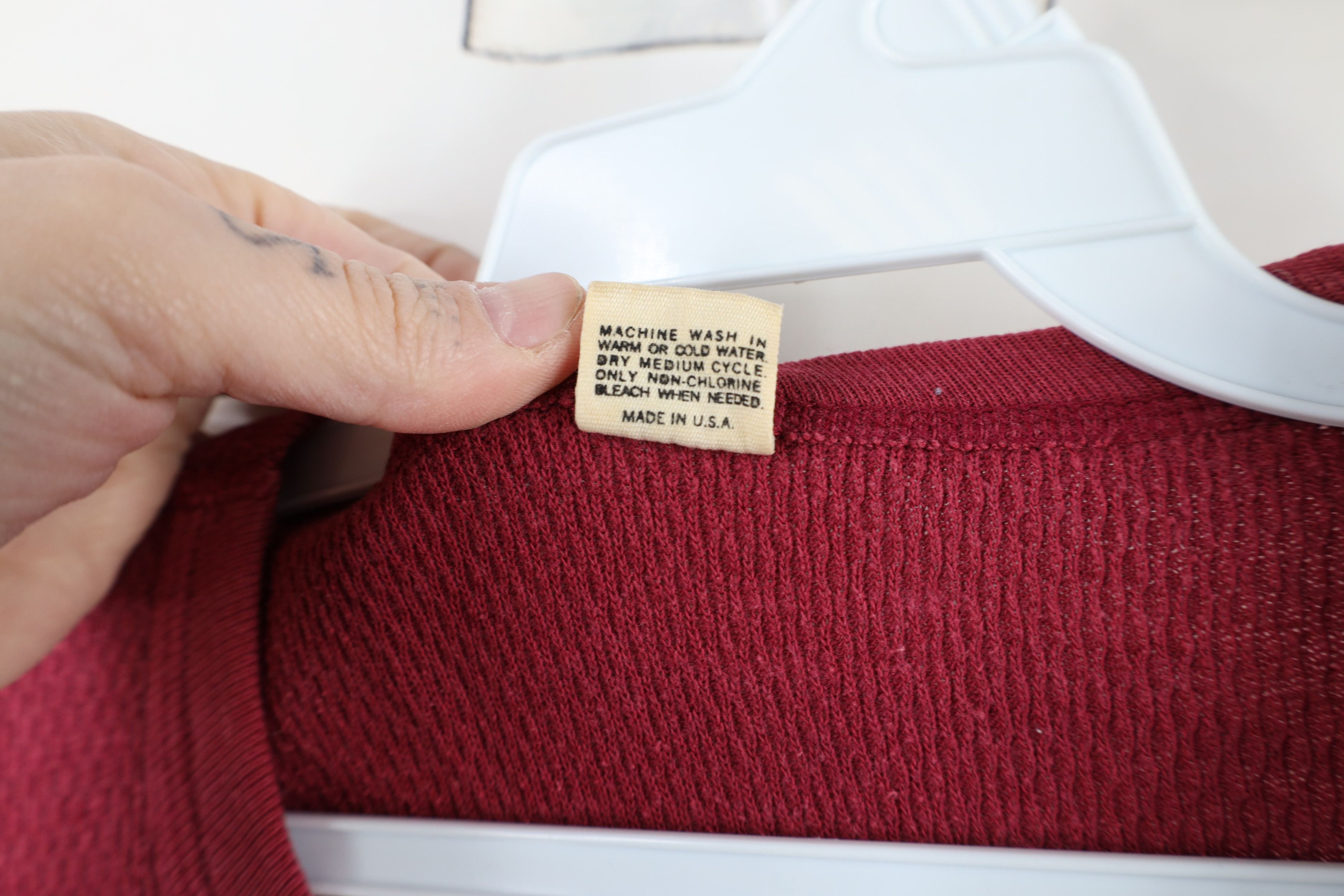 Hanes × Vintage Vintage 70s Hanes Blank Thermal Waffle Knit T-Shirt USA Size US M / EU 48-50 / 2 - 9 Thumbnail