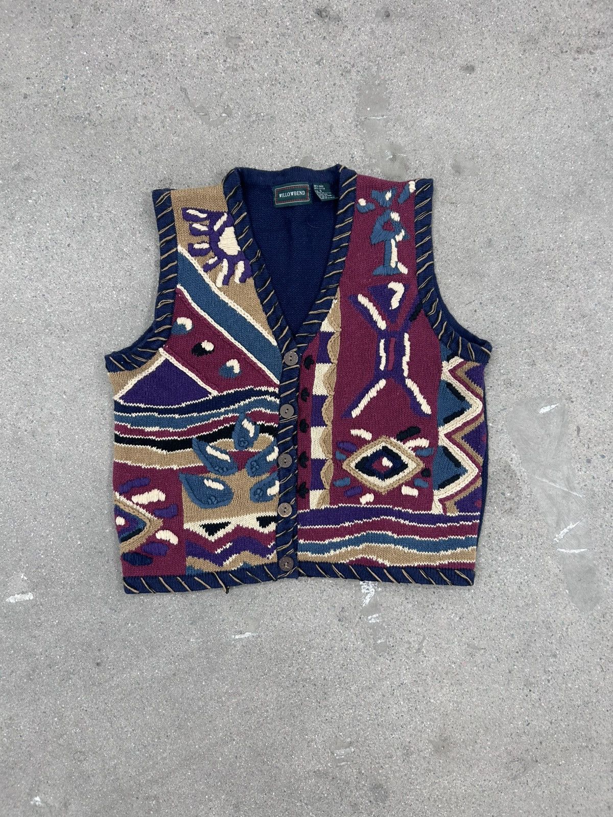 Coogi × Vintage Y2K Coogi Style Cardigan Vest Paisley Size S / US 4 / IT 40 - 1 Thumbnail