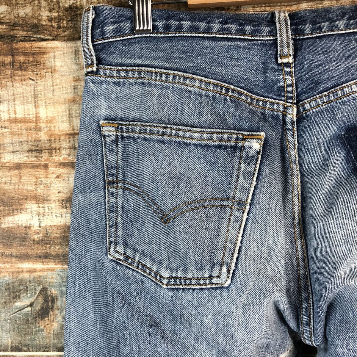 Japanese Brand DL Japan vintage ripped style Blue Denim Pants #C141 Size US 30 / EU 46 - 18 Thumbnail