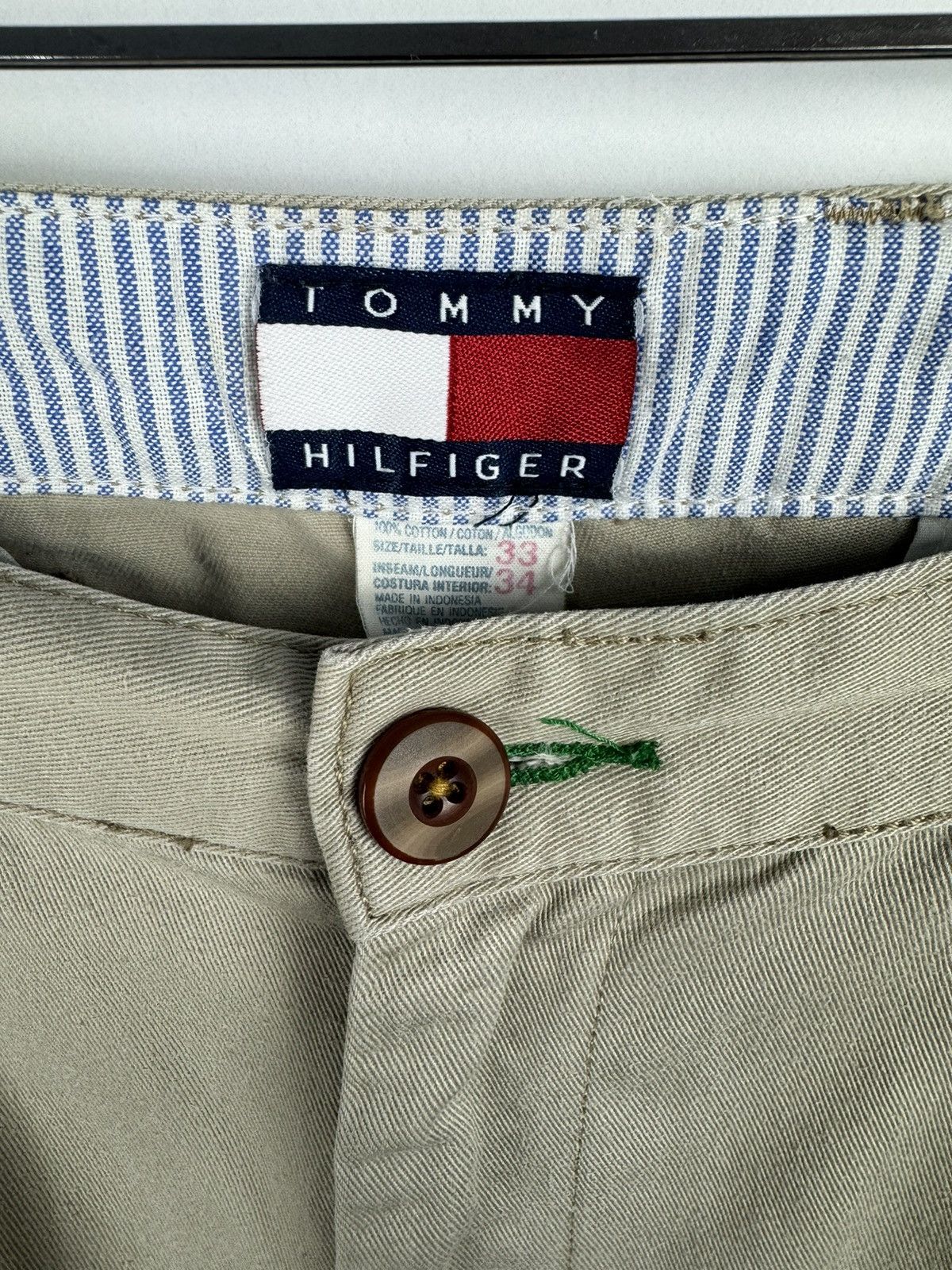 Tommy Hilfiger Vintage Y2K 33x34 Tommy Hilfiger Beige Cotton Chino Pant Size US 33 - 5 Thumbnail