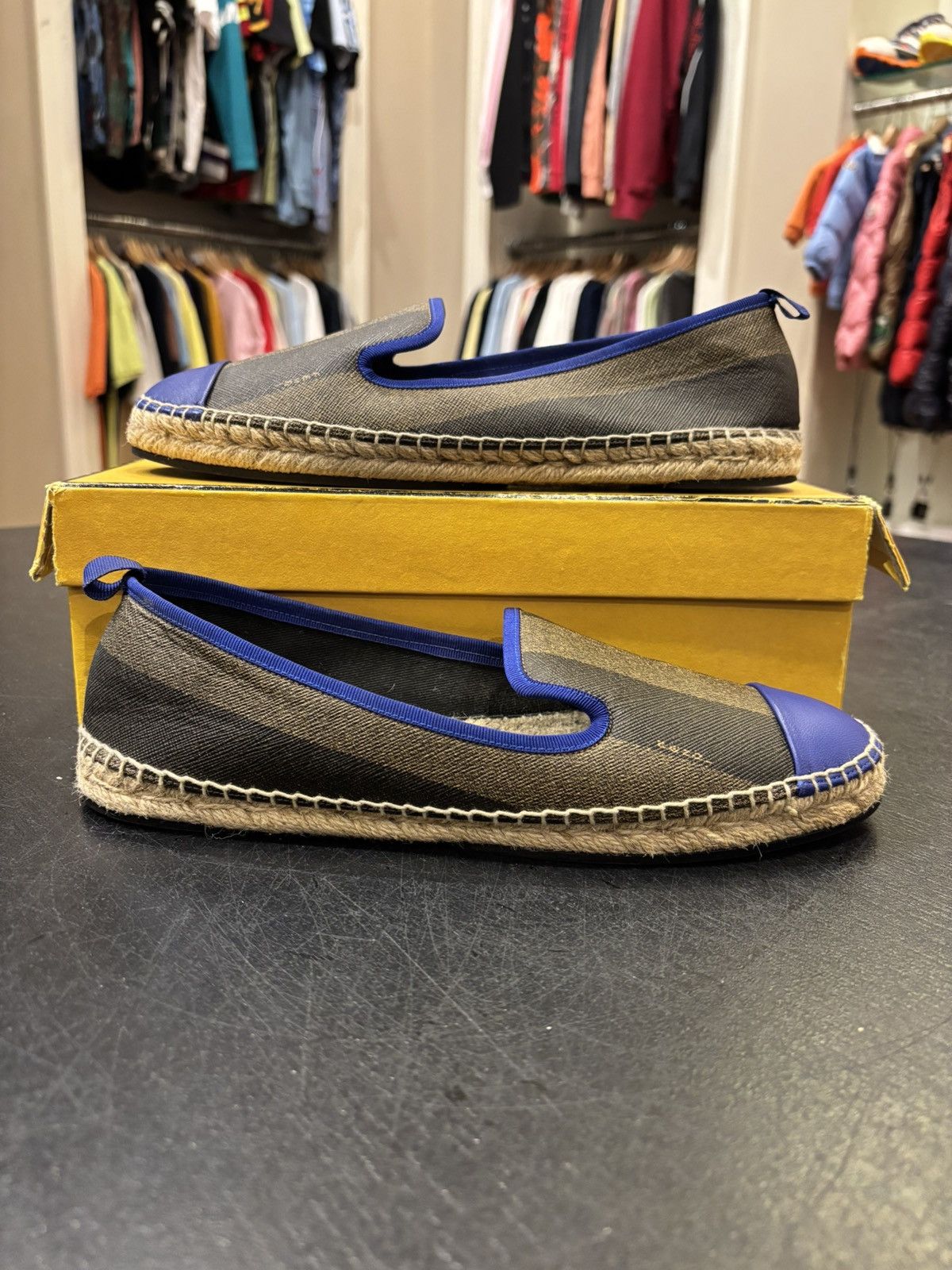 Fendi Fendi Espadrilles Blue/Brown Size US 10 / IT 40 - 1 Thumbnail
