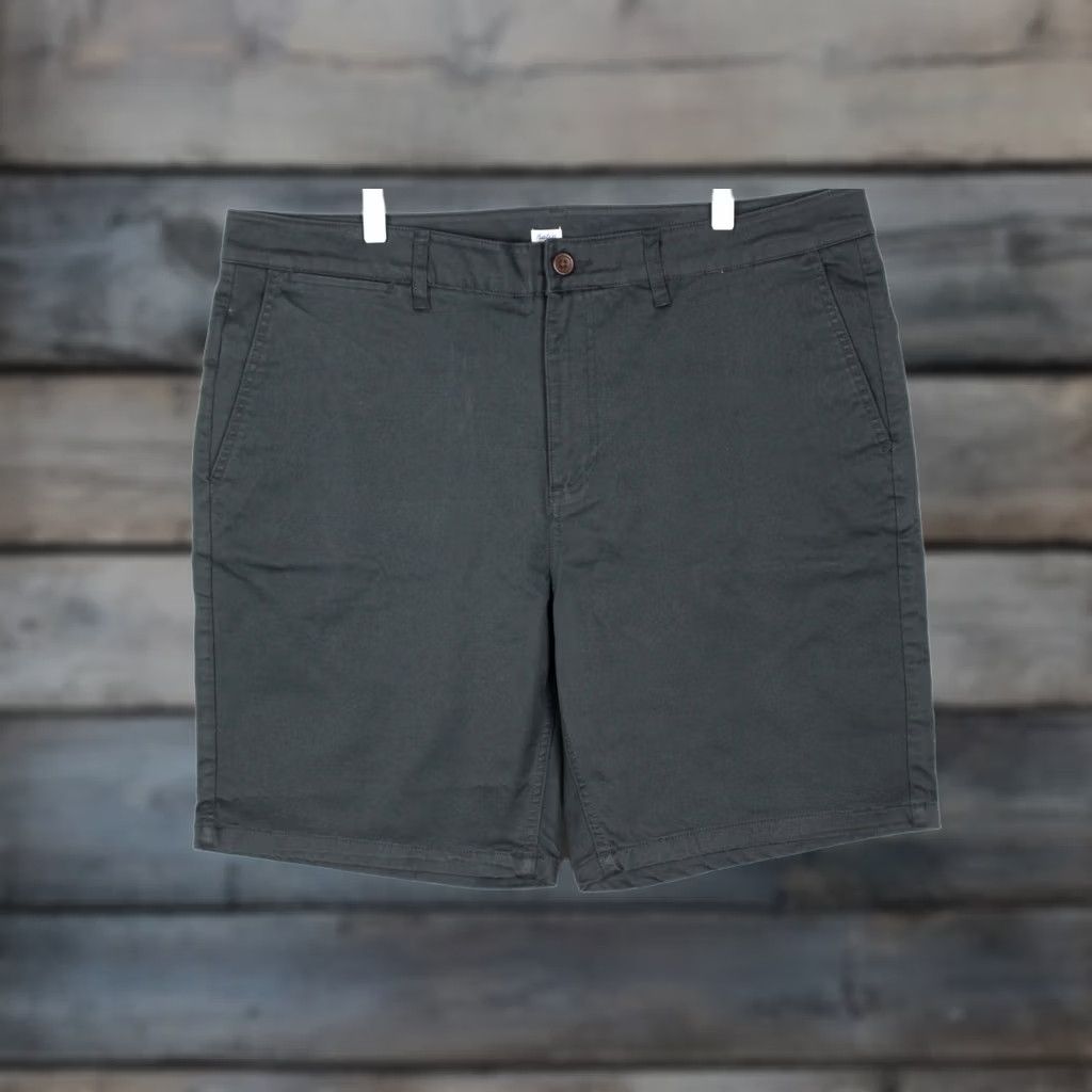 Katin Katin Mens 8.5" Court Chino Shorts Size 38 Washed Black Stretch Flat Front Size US 38 / EU 54 - 1 Thumbnail