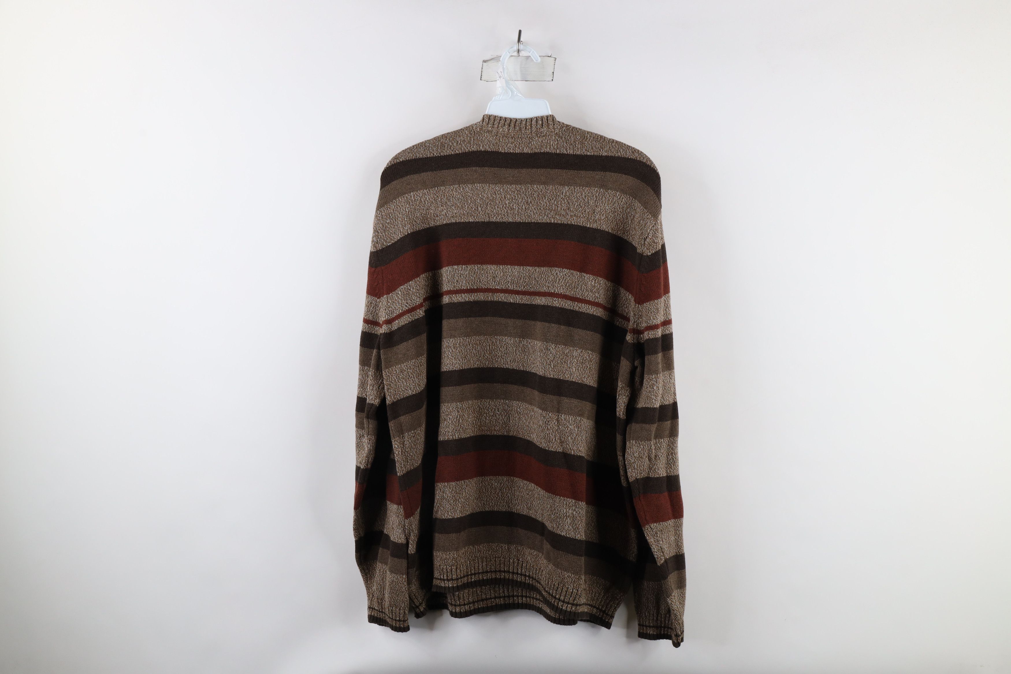 Eddie Bauer × Vintage Vintage 90s Eddie Bauer Block Cotton Knit Crewneck Sweater Size US L / EU 52-54 / 3 - 5 Thumbnail