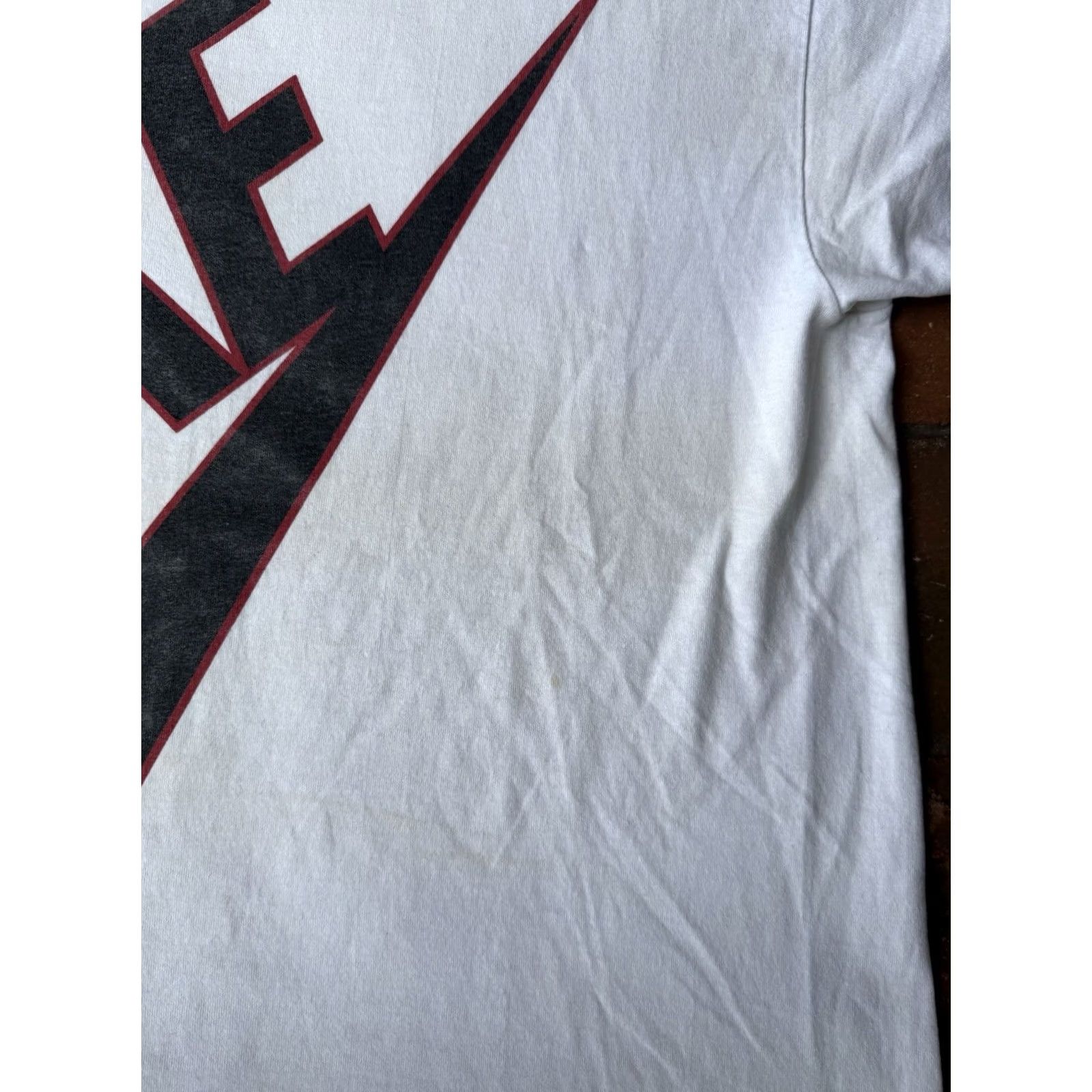 Nike VINTAGE Nike Logo Graphic T-Shirt Large White 90s Tennis Mens Short Sleeve Crew Neck Cotton Logo Double-Sided Size US L / EU 52-54 / 3 - 6 Thumbnail