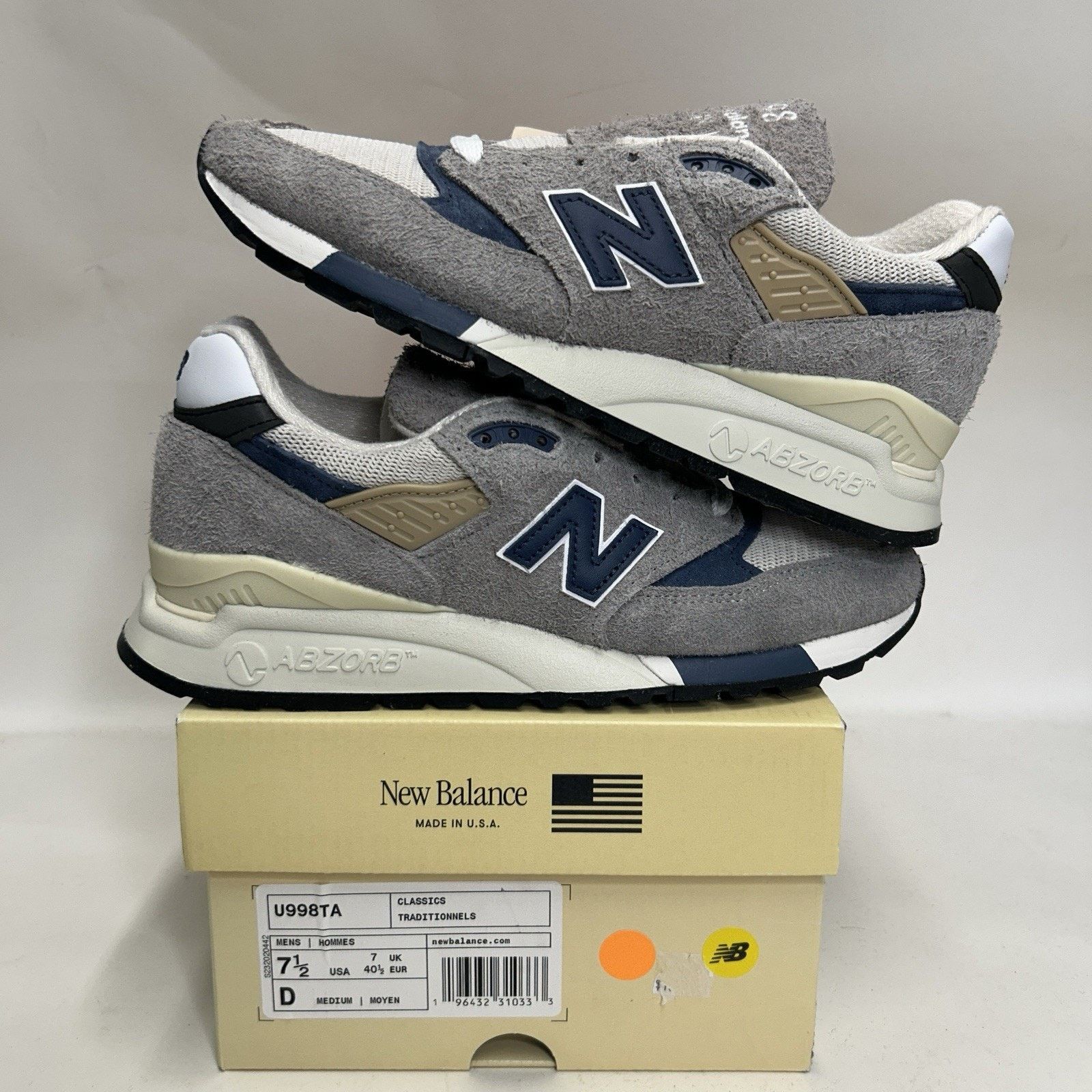 New Balance New Balance 998 Made In USA “Grey Day” U998TA Size US 7.5 / EU 40-41 - 1 Thumbnail