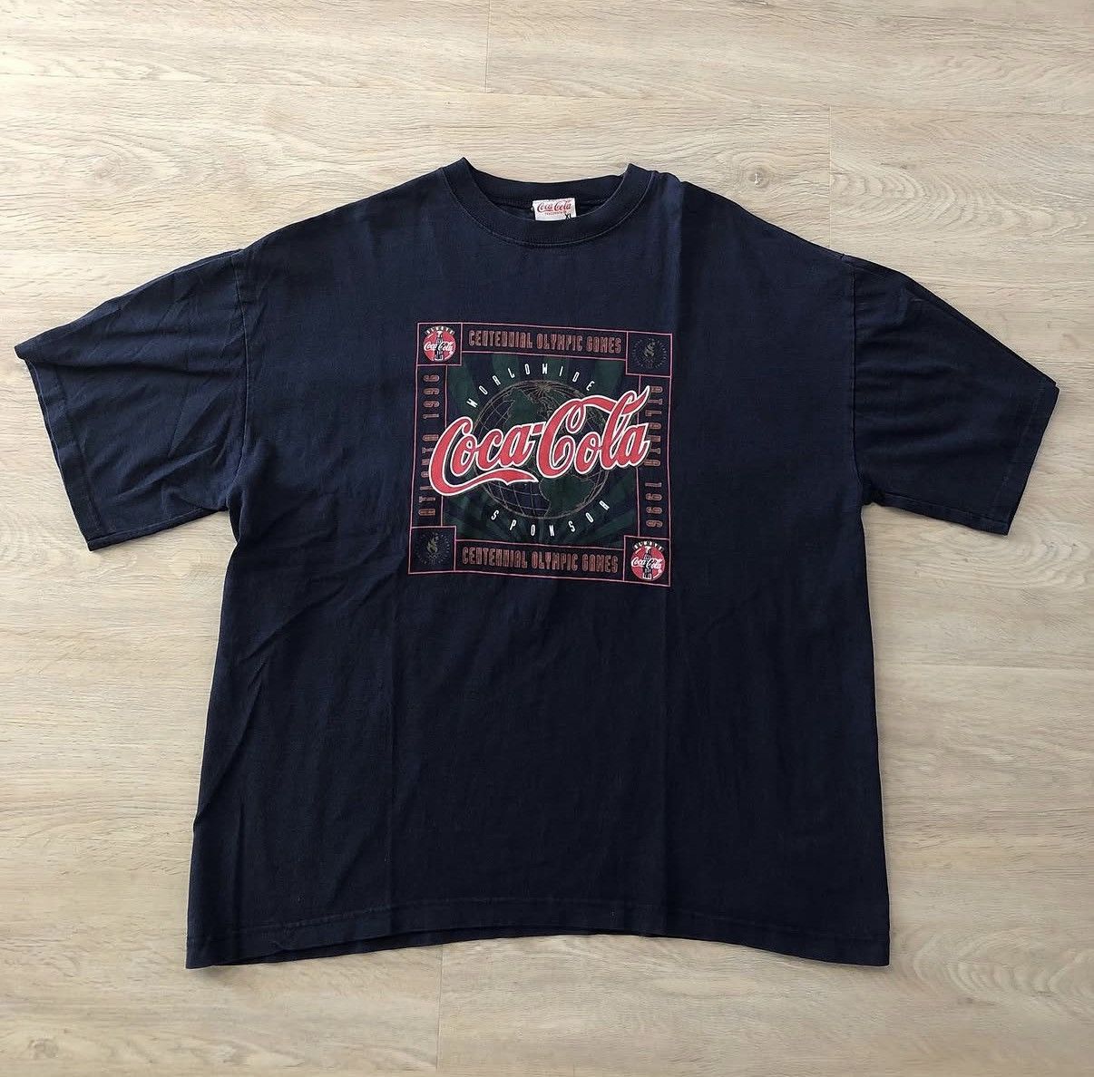 Coca Cola Vintage Coca-Cola Atlanta 1996 Olympic Games T-Shirt Size US XL / EU 56 / 4 - 1 Thumbnail