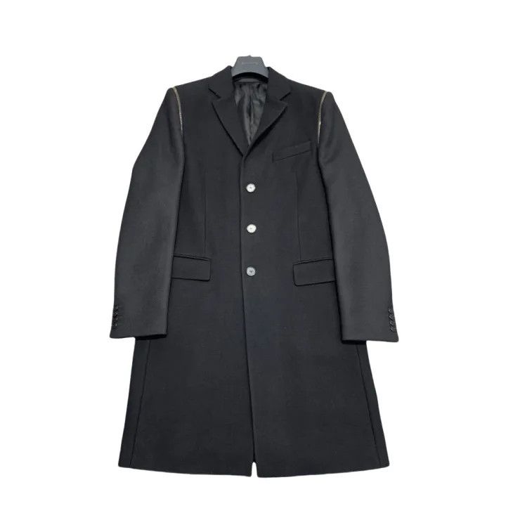 Givenchy Givenchy Black Wool Zipper Coat for Men Size US L / EU 52-54 / 3 - 1 Thumbnail