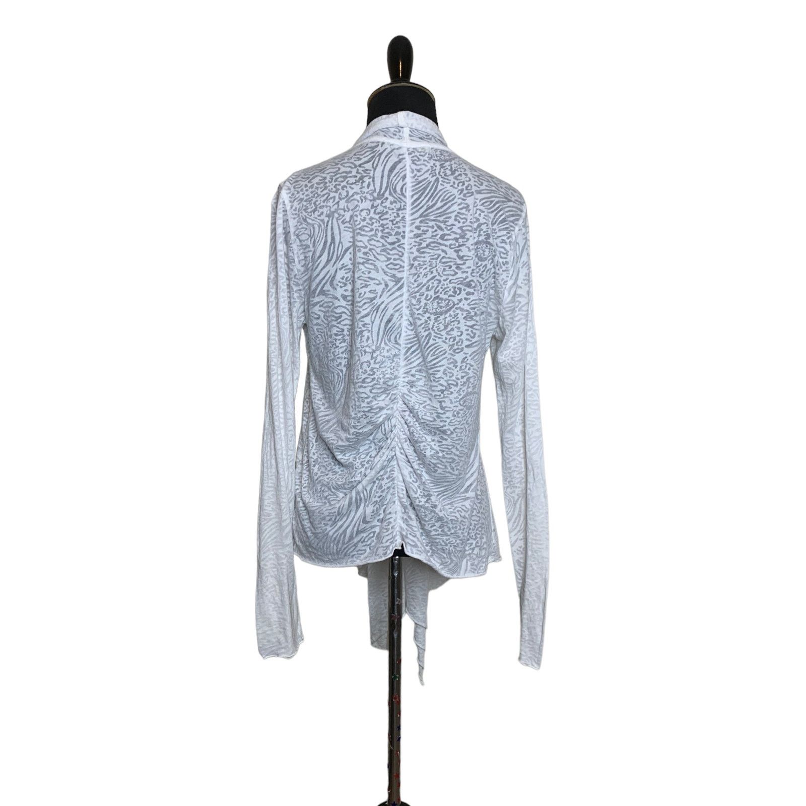 Velvet Velvet white asymmetrical lightweight cardigan size M Size M / US 6-8 / IT 42-44 - 2 Thumbnail