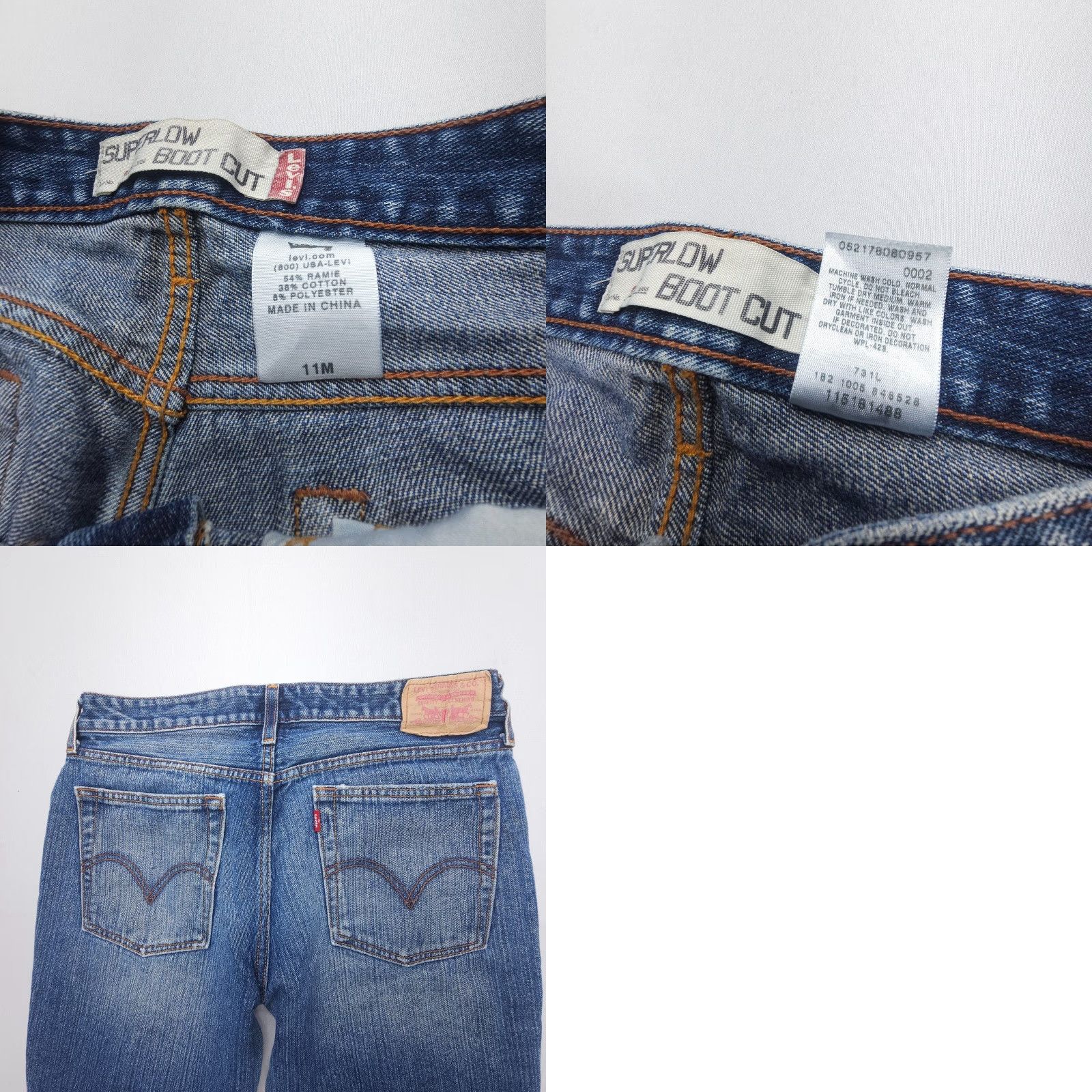 Levi's VINTAGE Levi’s Jeans Bootcut Womens 90s Dark Blue Levi's 518 Juniors 11 Denim 30in Inseam 5-Pocket Shirt? Size 32" / US 10 / IT 46 - 8 Thumbnail