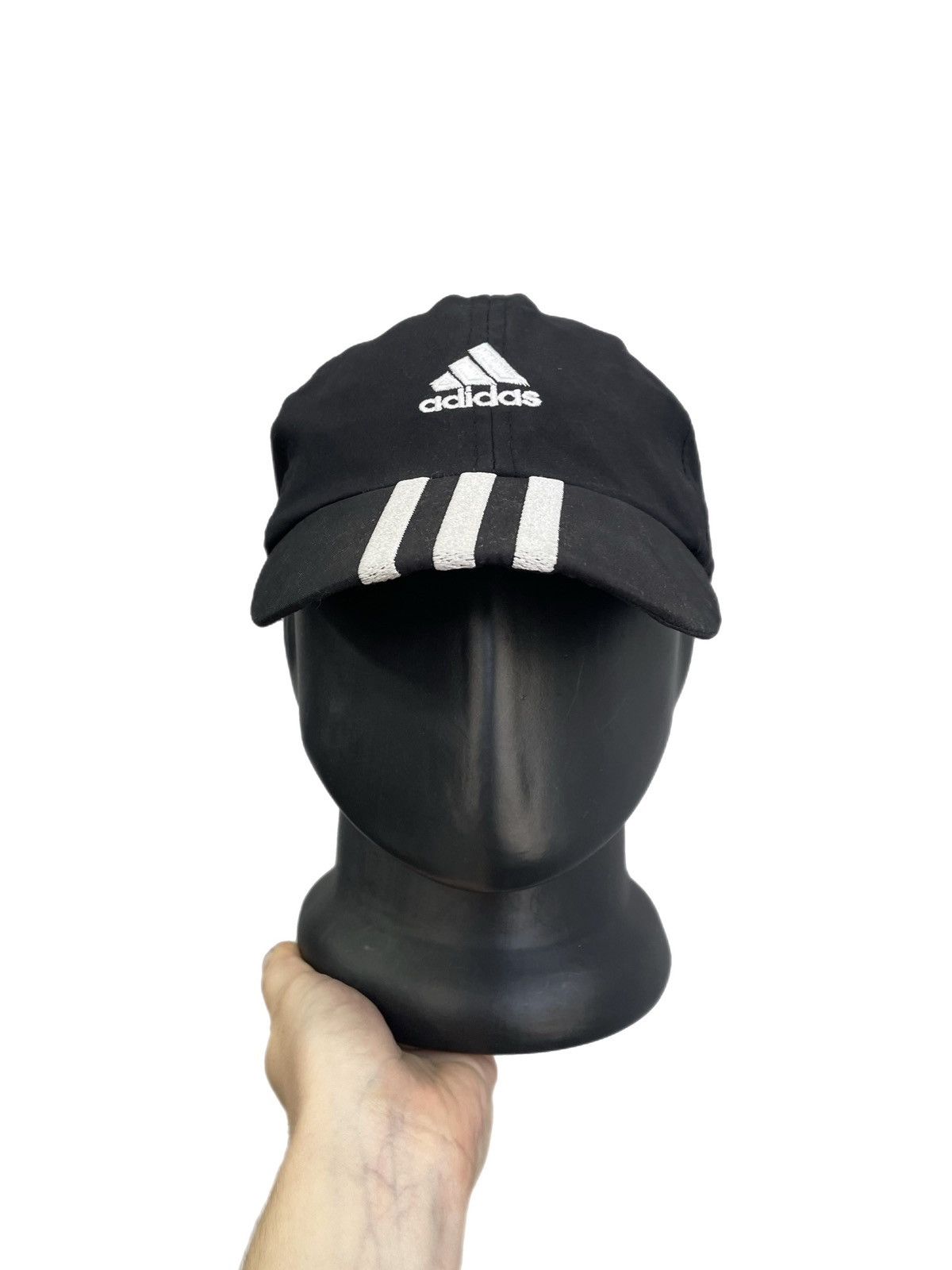 Adidas Adidas black y-3-stripes cap Y2K classic streetwear style Size ONE SIZE - 1 Thumbnail