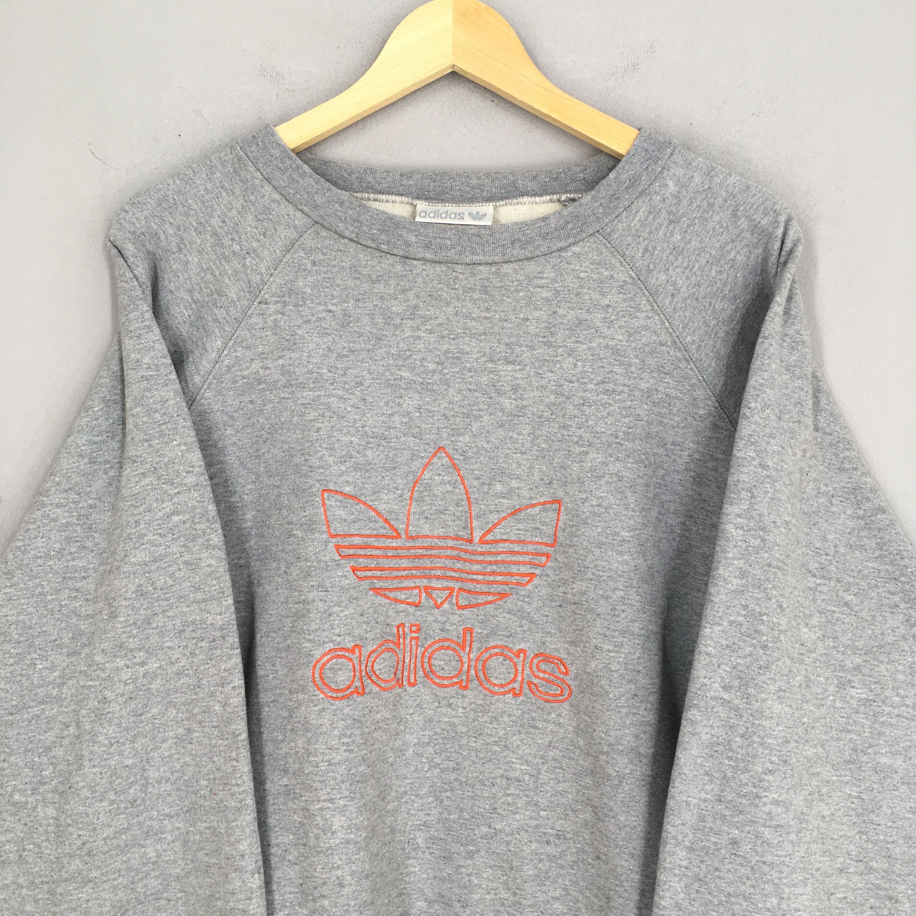 Adidas Vintage 90s Adidas Trefoil Sweatshirt Large Size US L / EU 52-54 / 3 - 2 Thumbnail