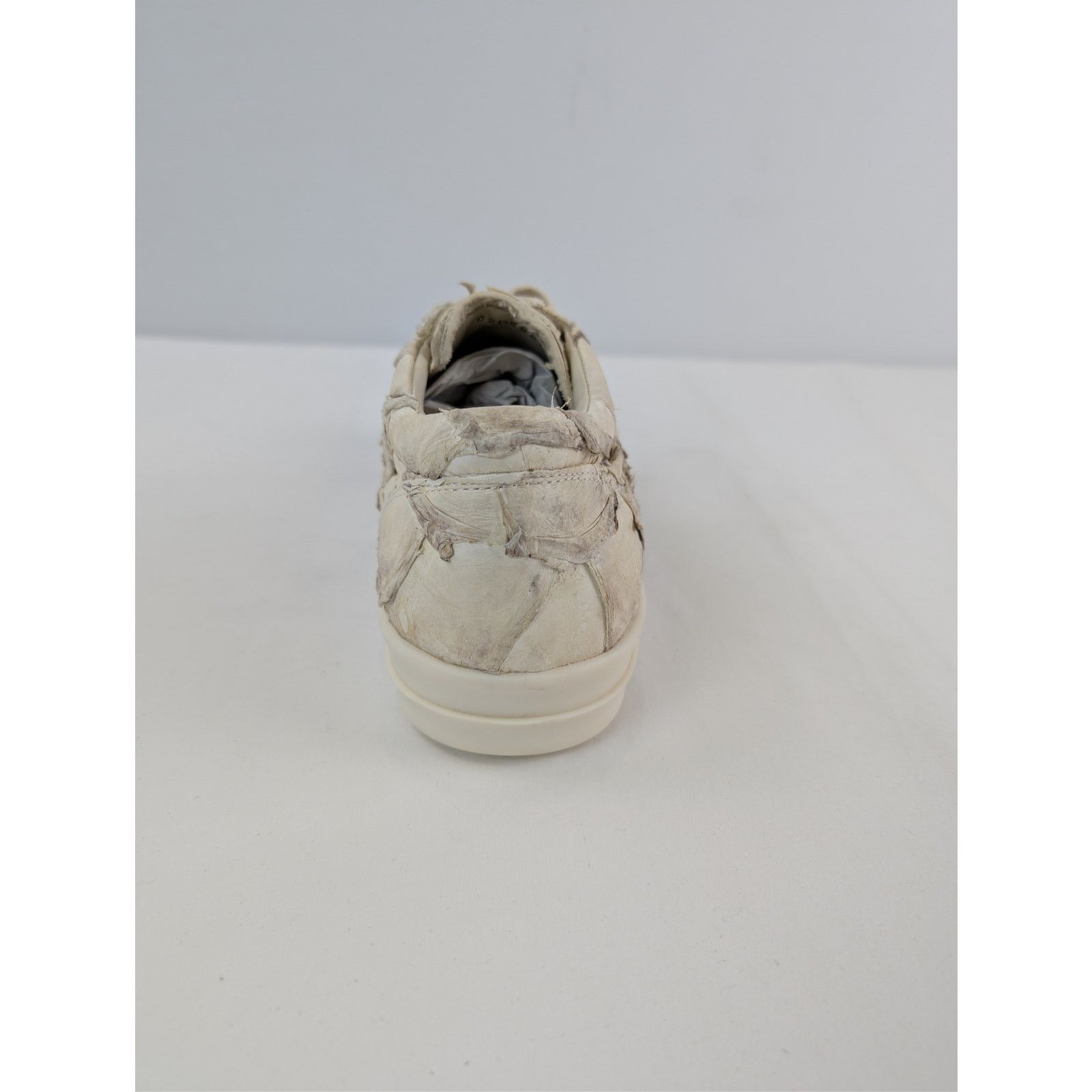 Rick Owens o1rshd1 Leather Vintage Sneakers in Natural / Milk / Milk Size US 7 / EU 40 - 15 Thumbnail
