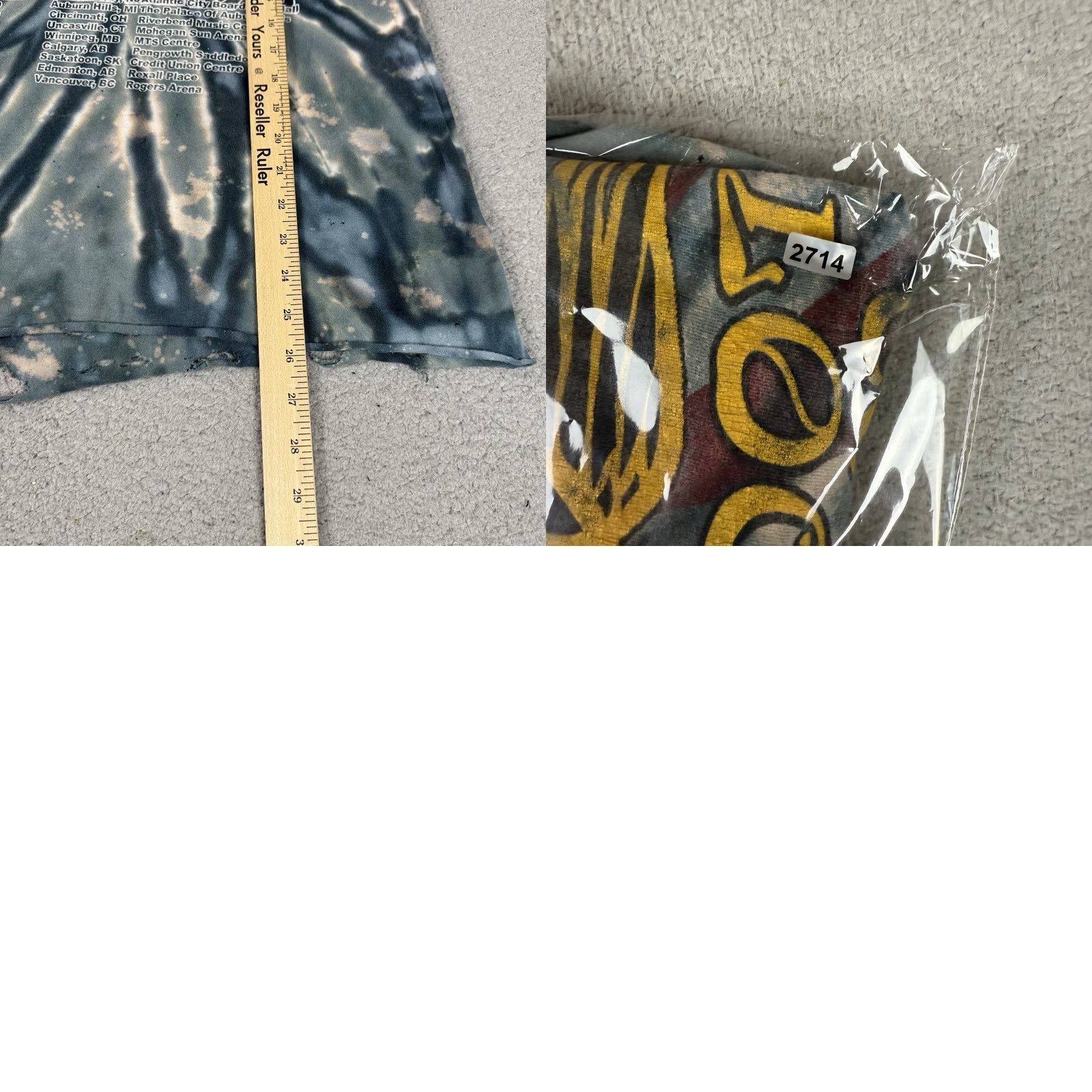 Gildan VINTAGE Aerosmith T Shirt Adult Medium Gray Tie Dye Cocked Locked Rock Tour Distressed M Mens Size US M / EU 48-50 / 2 - 10 Thumbnail