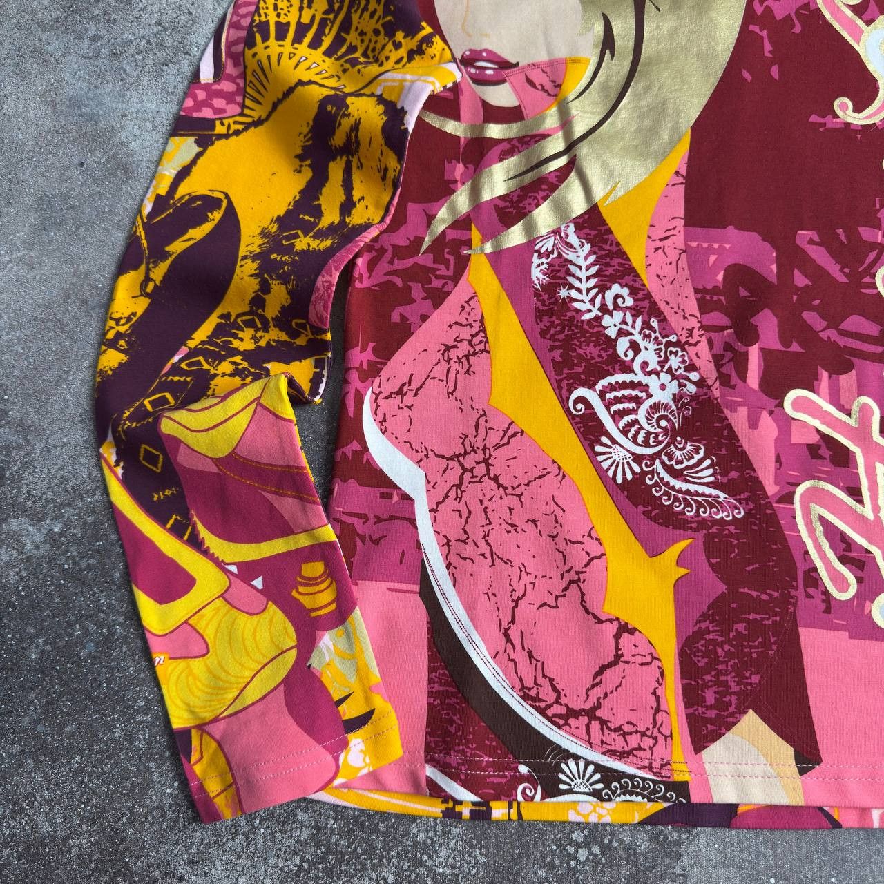 Custo Barcelona Custo Barcelona Y2K Vintage Lady Printed Long Sleeve Top Size M / US 6-8 / IT 42-44 - 6 Thumbnail