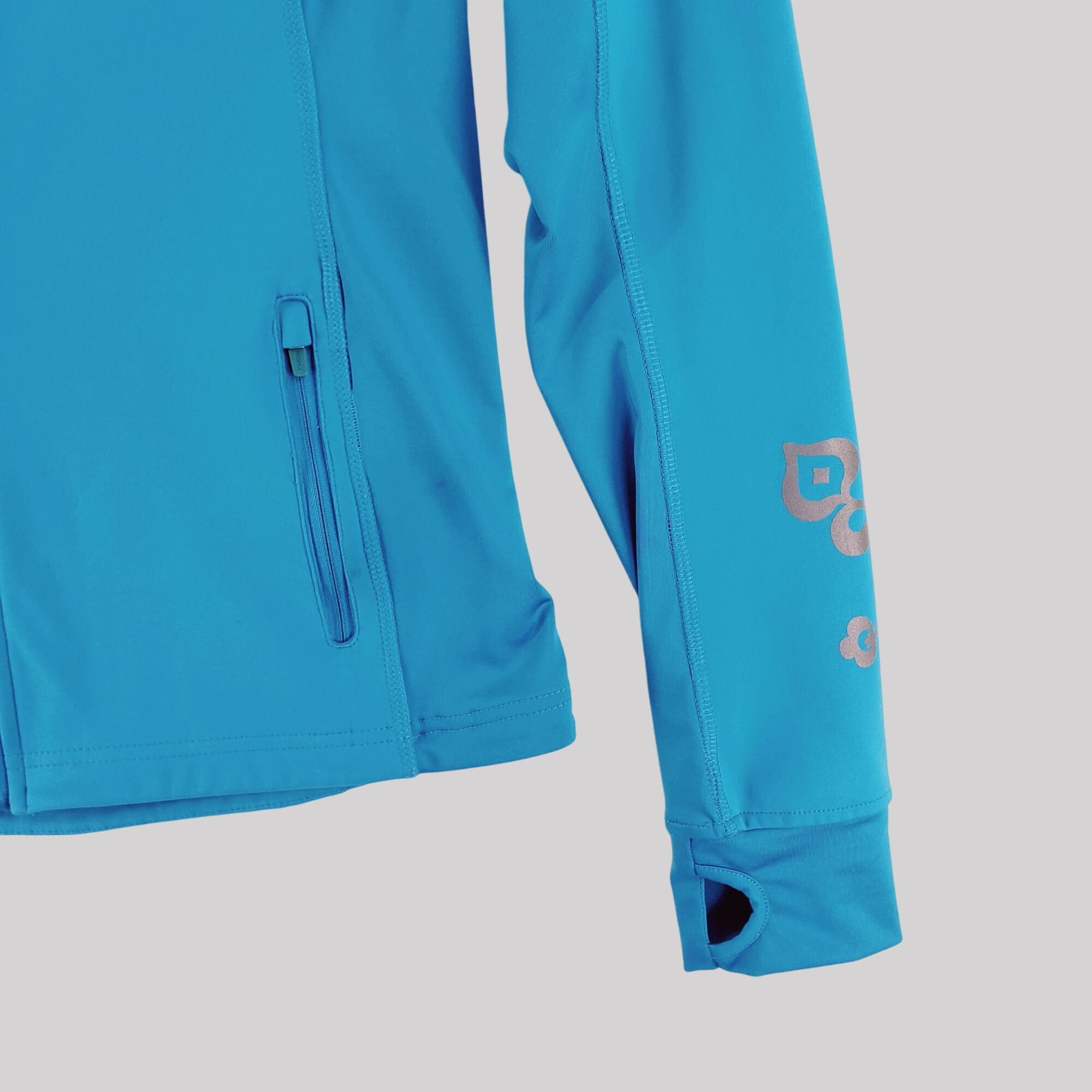 Athleta Athleta Womens Blue Full-Zip Stretch Jacket With Thumbholes Size M / US 6-8 / IT 42-44 - 3 Thumbnail