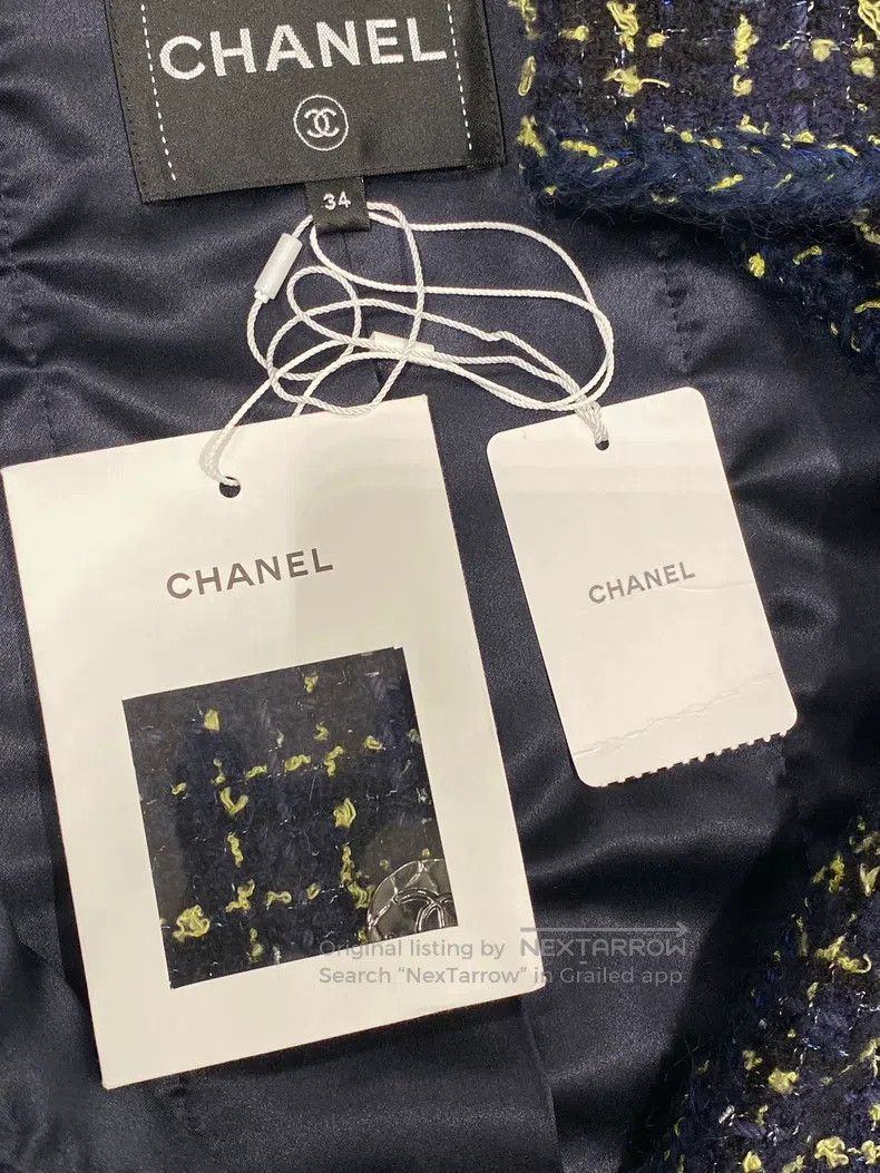 Chanel Chanel 22-year-old blue and yellow plaid tweed jacket Size XS / US 0-2 / IT 36-38 - 4 Thumbnail