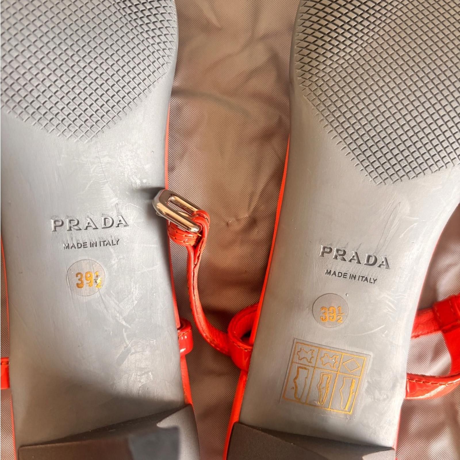 Prada Prada Orange leather sandals Size US 8 / IT 38 - 4 Thumbnail