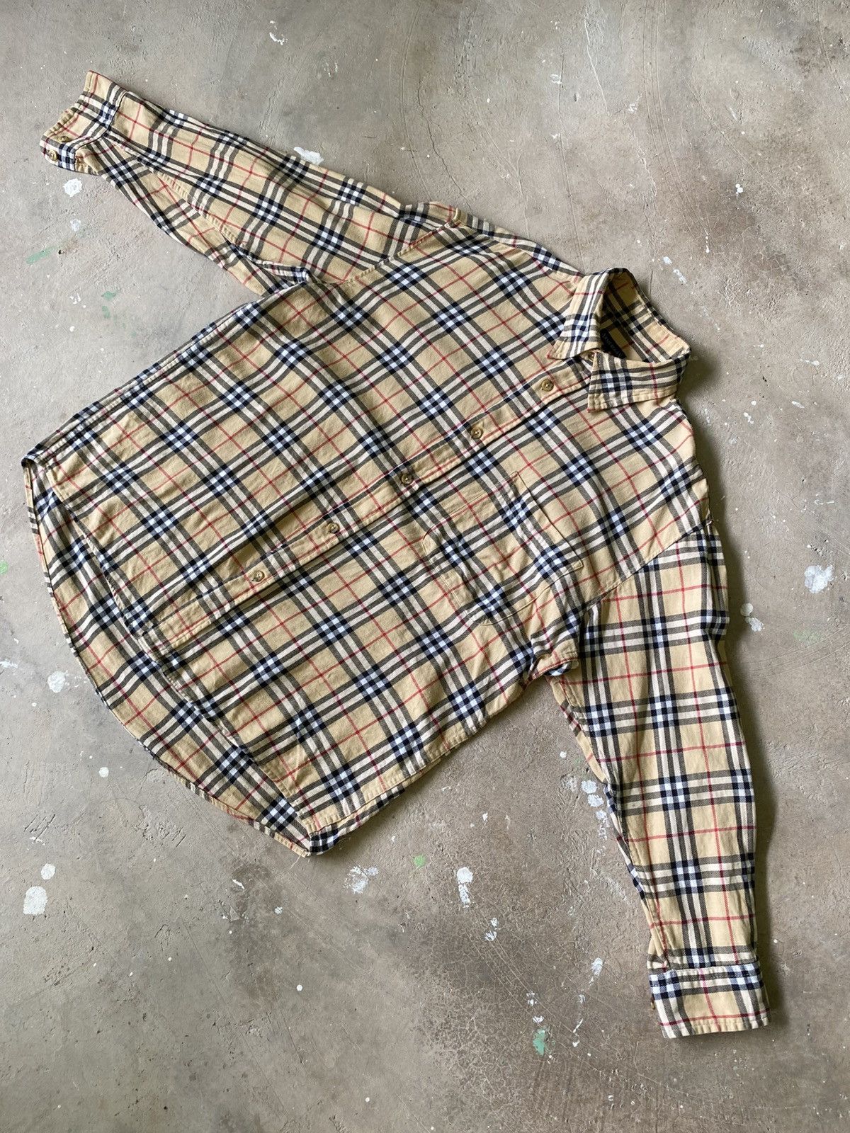 Japanese Brand Arnie Rogan Nova Check Flannel Overshirt Beige Size US M / EU 48-50 / 2 - 4 Thumbnail