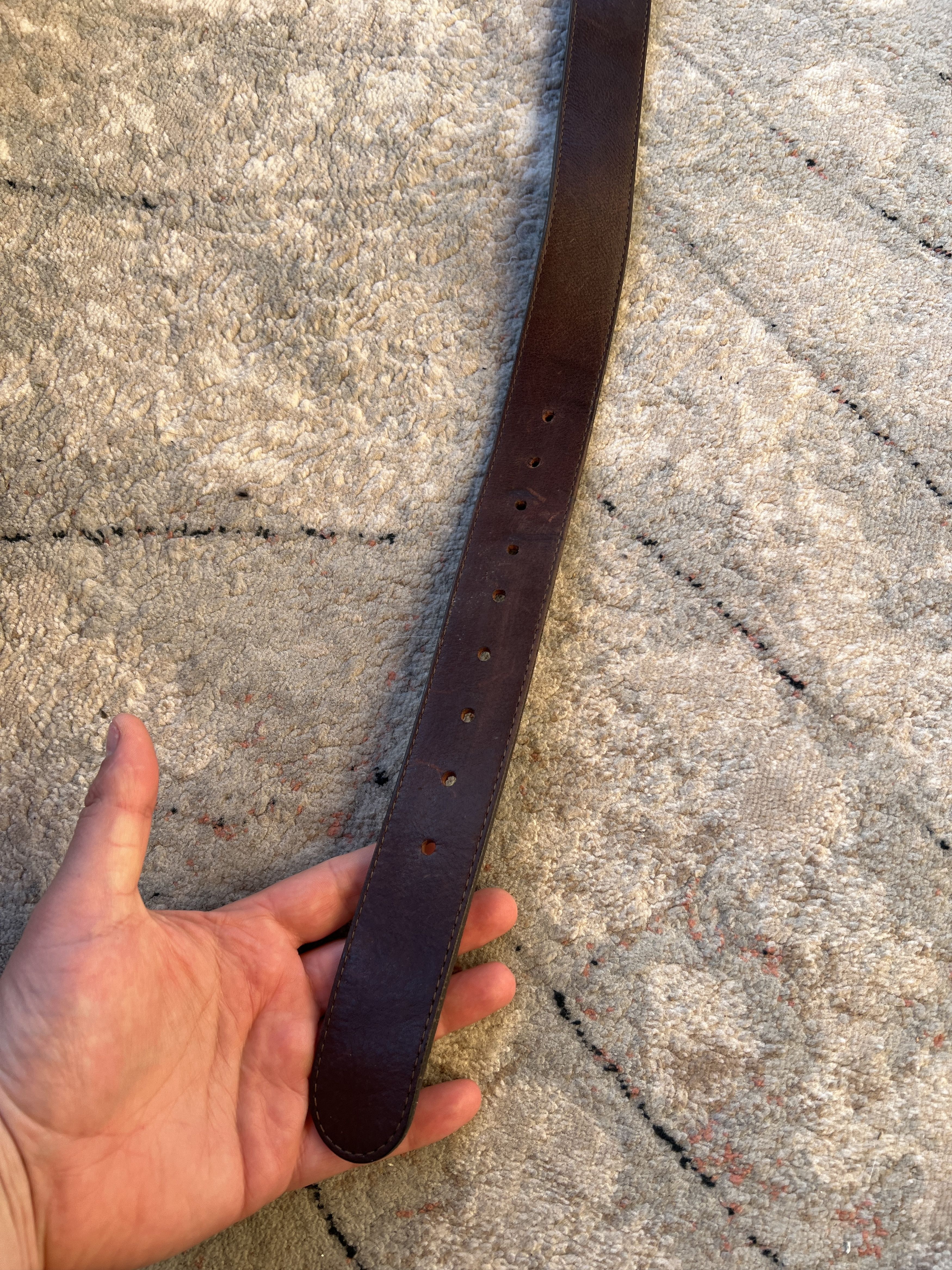 Leather Vintage Leather Belt Size ONE SIZE - 8 Thumbnail