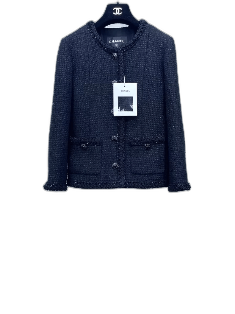 Chanel Chanel Black Tweed Jacket with Detail -2505 Size US S / EU 44-46 / 1 - 1 Thumbnail