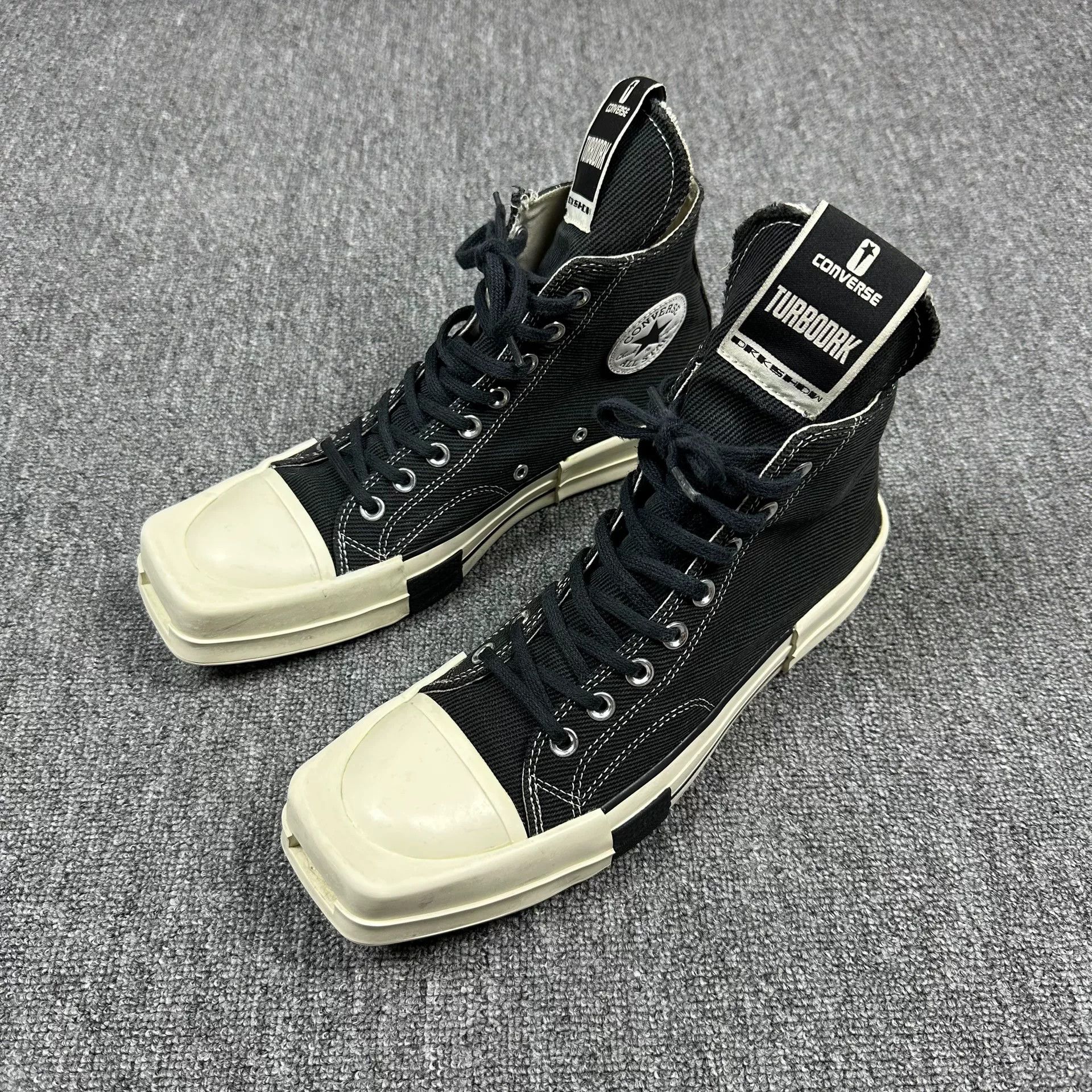 Rick Owens Drkshdw Rick Owens DRKSHDW x Converse 1970s Turbodrk Chuck Taylor High Size US 9.5 / EU 42-43 - 1 Thumbnail