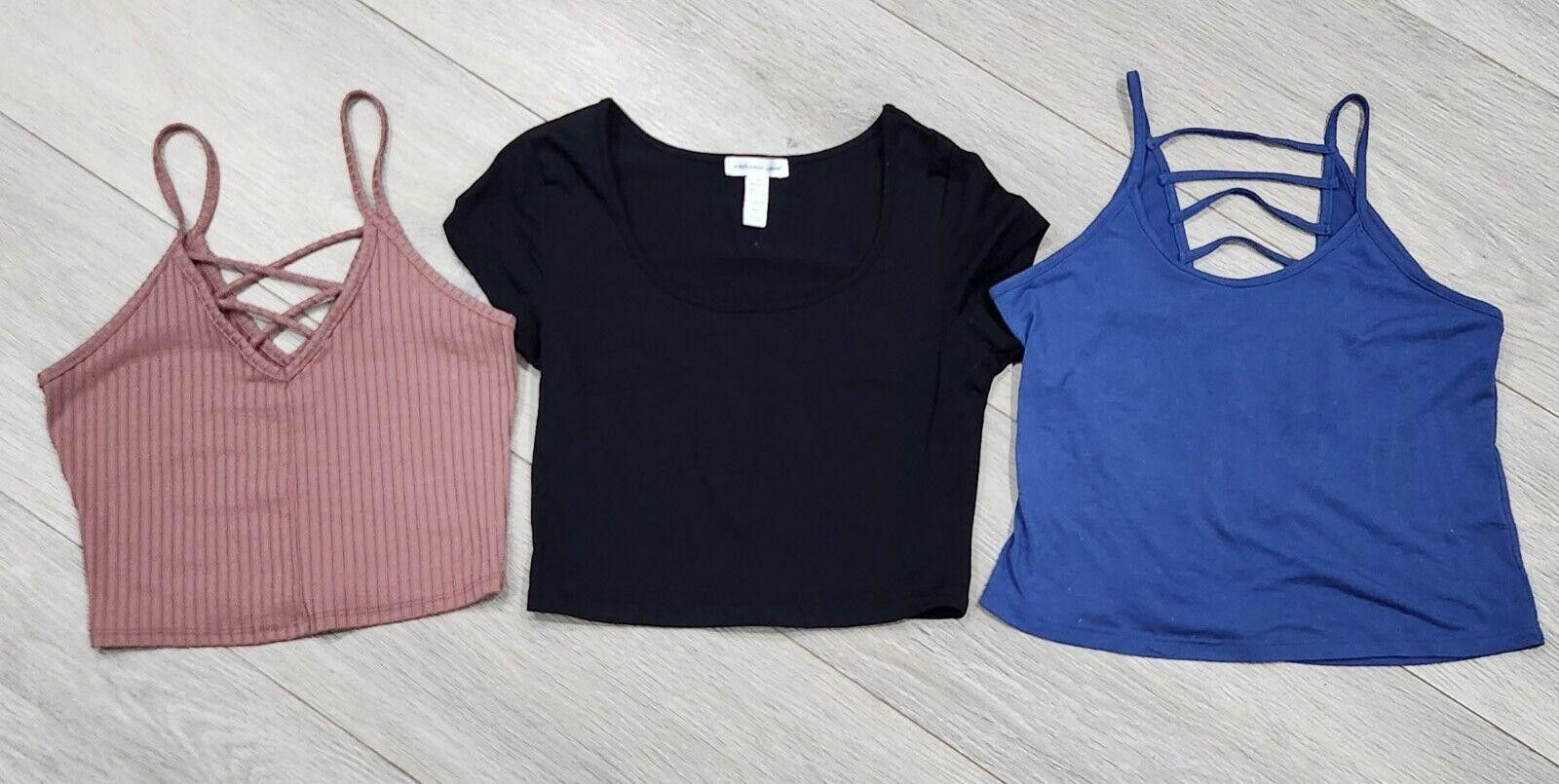 Designer Ambiance Crop Top Lot Of 3 Tanks And Shirt Small Medium Size ONE SIZE - 2 Thumbnail