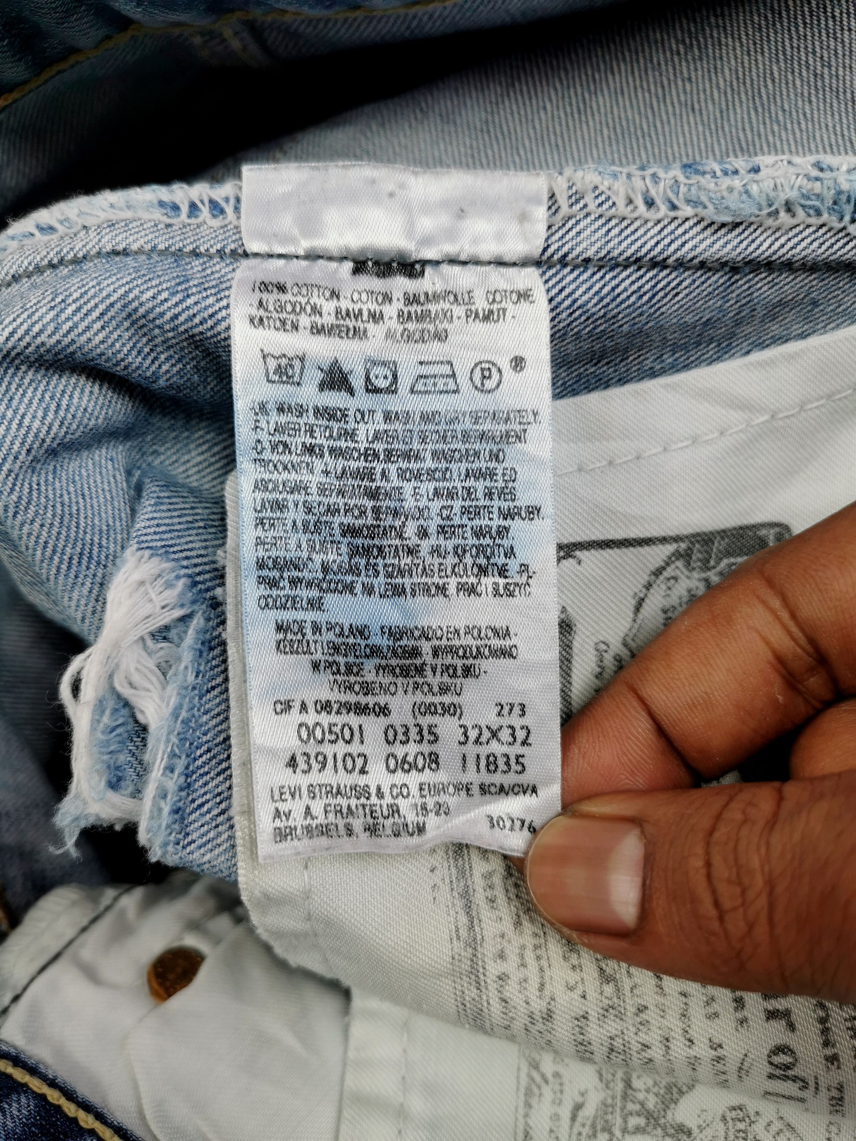 Kapital Thrashed Vintage Levis 501 Jeans Size US 31 - 8 Thumbnail