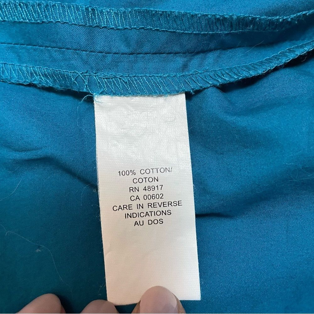 Calvin Klein Calvin Klein Cotton Drawstring Sleeveless Turquoise Mini Dr Size L / US 10 / IT 46 - 8 Thumbnail