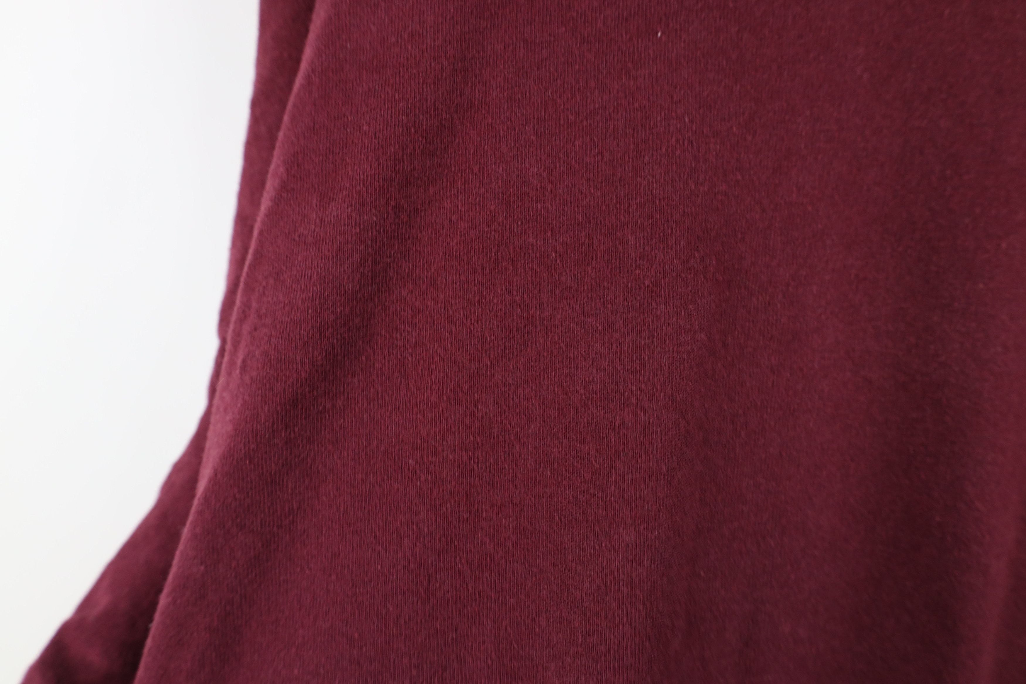 Vintage Vintage 90s Streetwear Cotton Long Sleeve T-Shirt Burgundy Size US XL / EU 56 / 4 - 9 Thumbnail