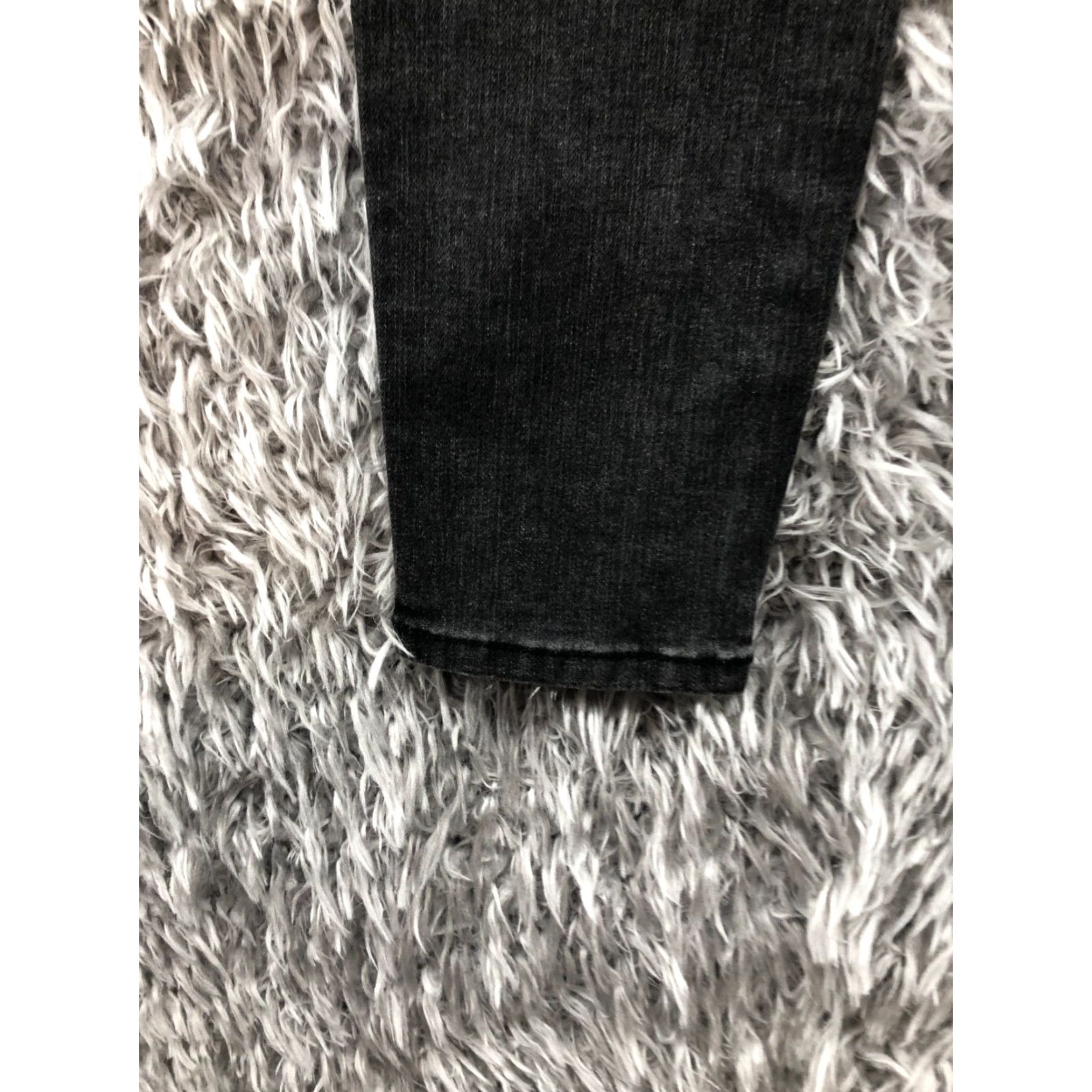 Guess G by Guess Skinny Jeans Womens Size 25 Dark Black Denim Faux Leather Mid Rise 29in Inseam Size 42" / US 20 - 7 Thumbnail