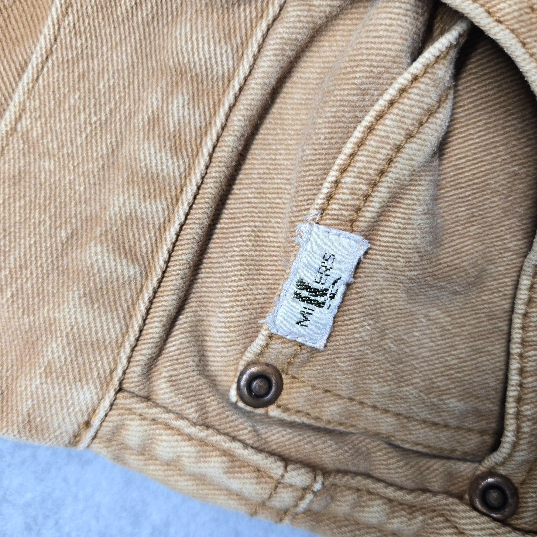 Vintage VINTAGE Miller's Jeans Mens 32x31 Tan Western Stretch Denim Cowboy Pants 90s USA Brown Slim Straight Denim Cowboy Male Mens Size US 29 - 6 Thumbnail