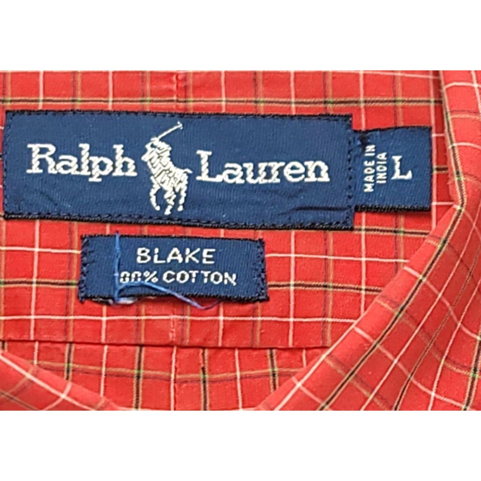 Polo Ralph Lauren VINTAGE Polo Ralph Lauren Shirt Men L Red Check Blake Button-Up Polo Ralph Lauren Blake Shirt L Red Size US L / EU 52-54 / 3 - 6 Thumbnail
